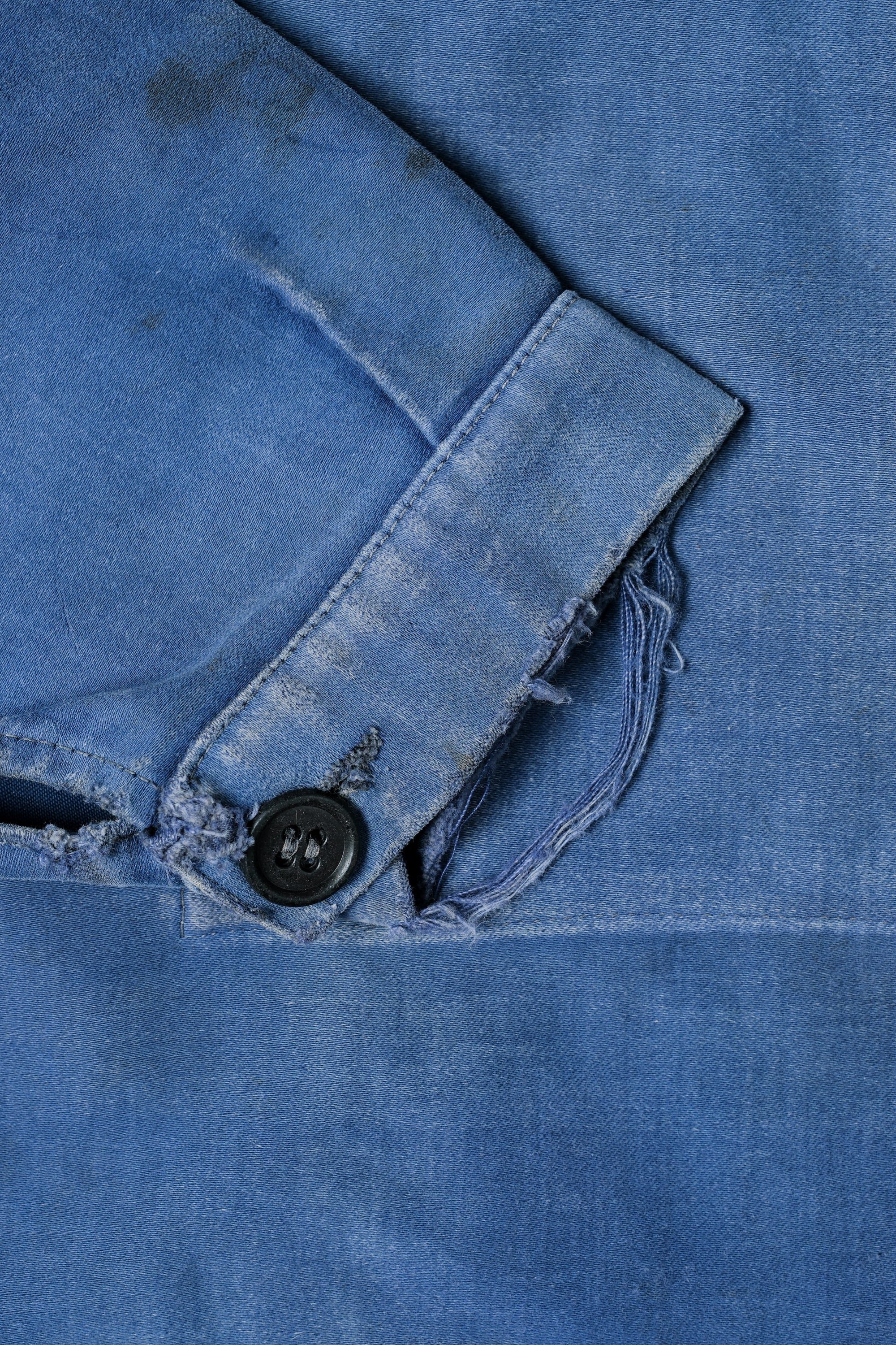 ［~50’s］French Vintage Blue Moleskin Work Jacket "Le Mont St. Michel"