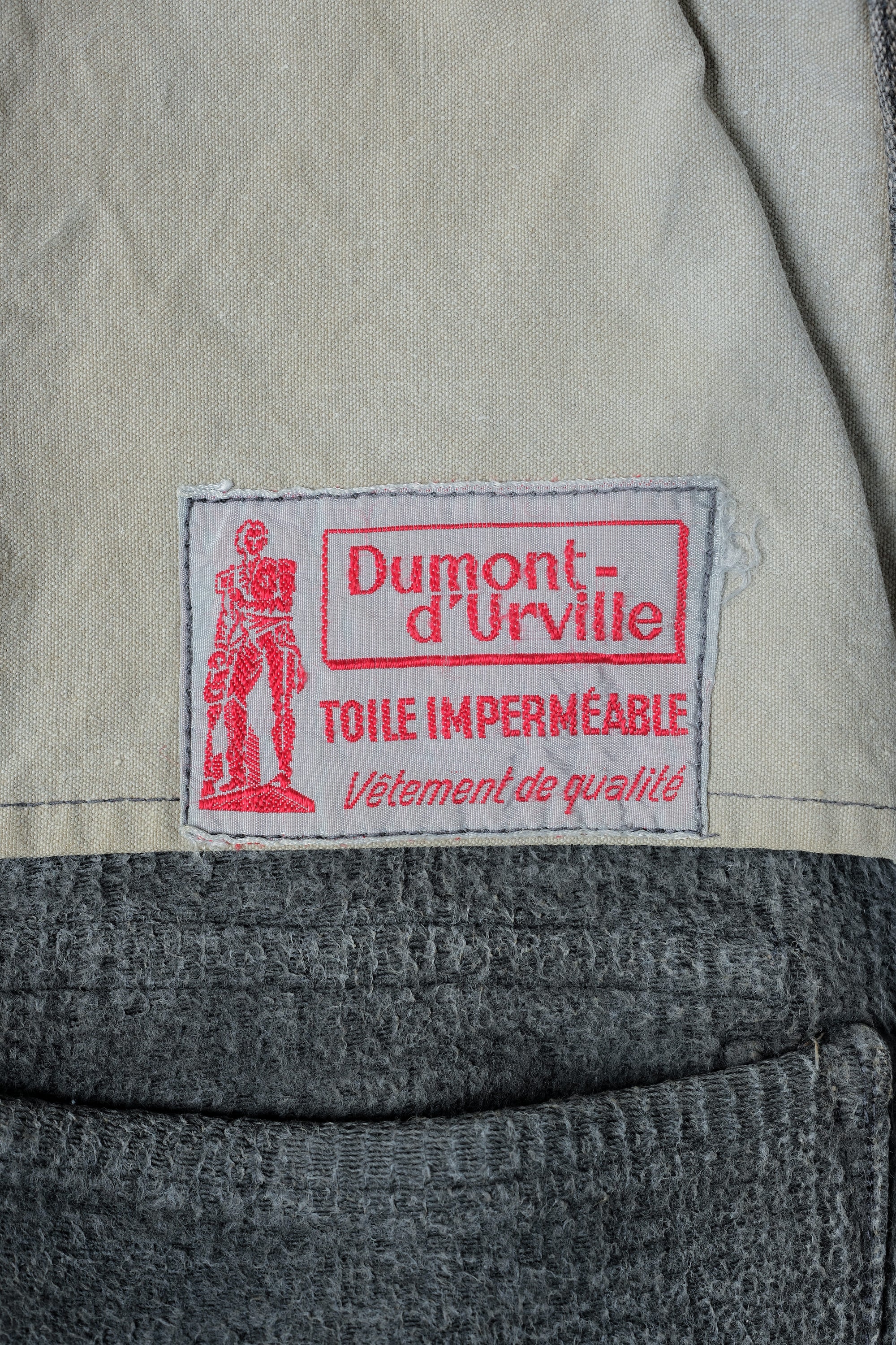 【~50's】French Vintage Gray Cotton Pique Hunting Jacket