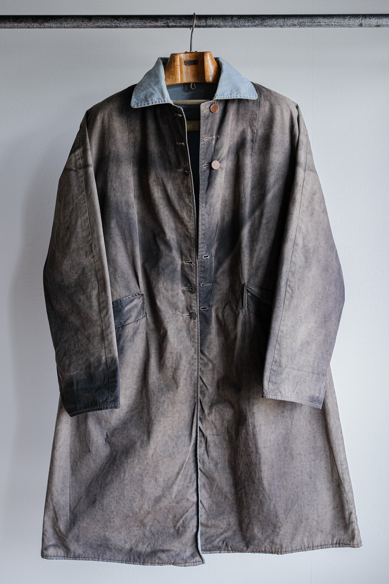 [~ 50's] French vintage Unknown Reversible Coat "Crazy Fade"