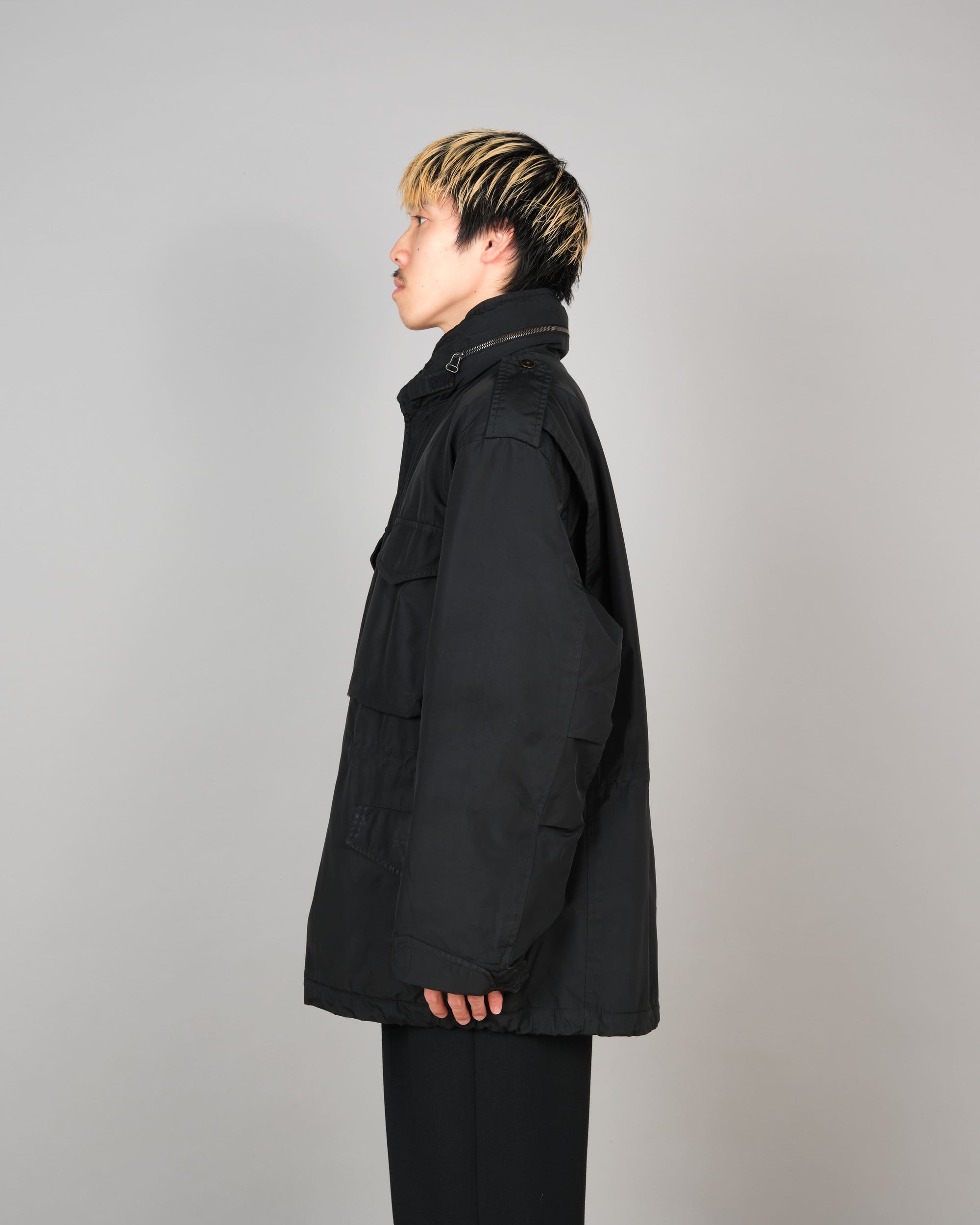 【~90’s】Old allegri M-65 Type Black Nylon Jacket Size.48
