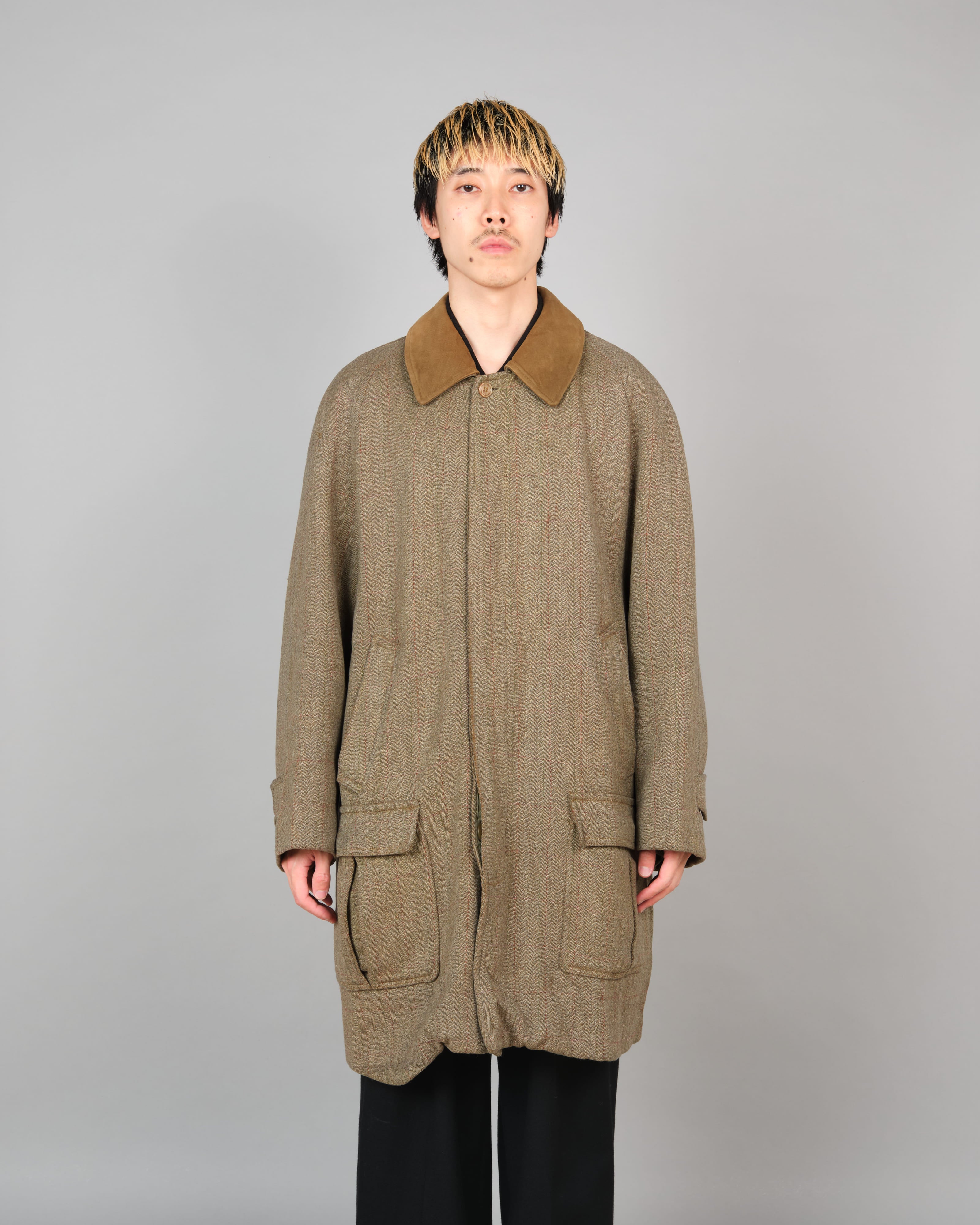[~60's] Old INVERTERE Wool Tweed Hunting Coat Size.46 "J.C.CORDINGS & CO.LTD Special Order"