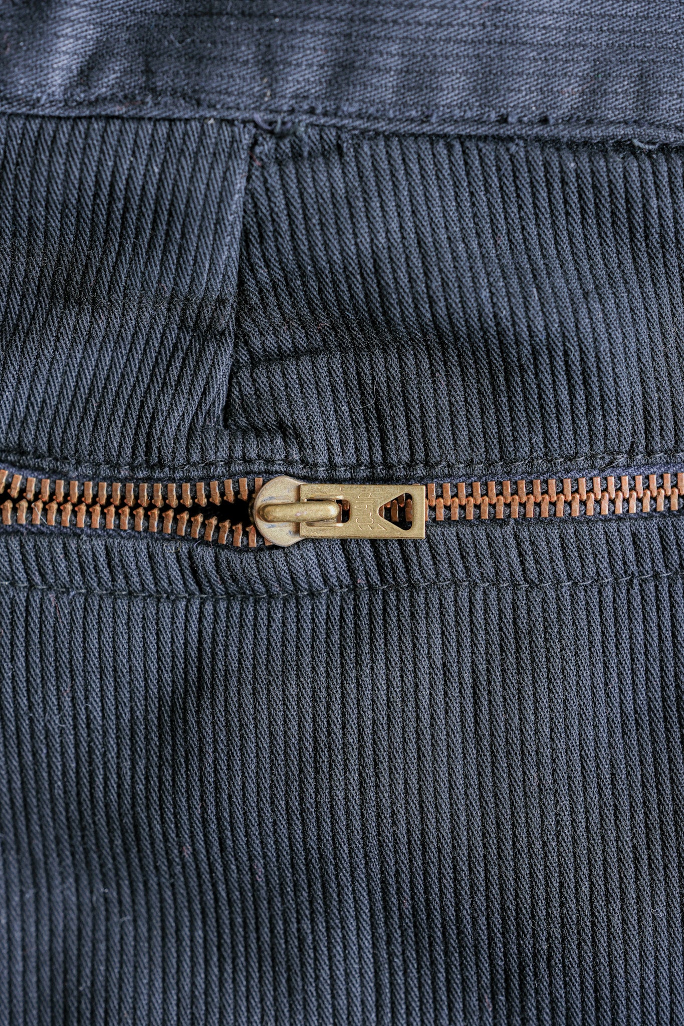［~50's］French Vintage Black Cotton Pique Work Pants