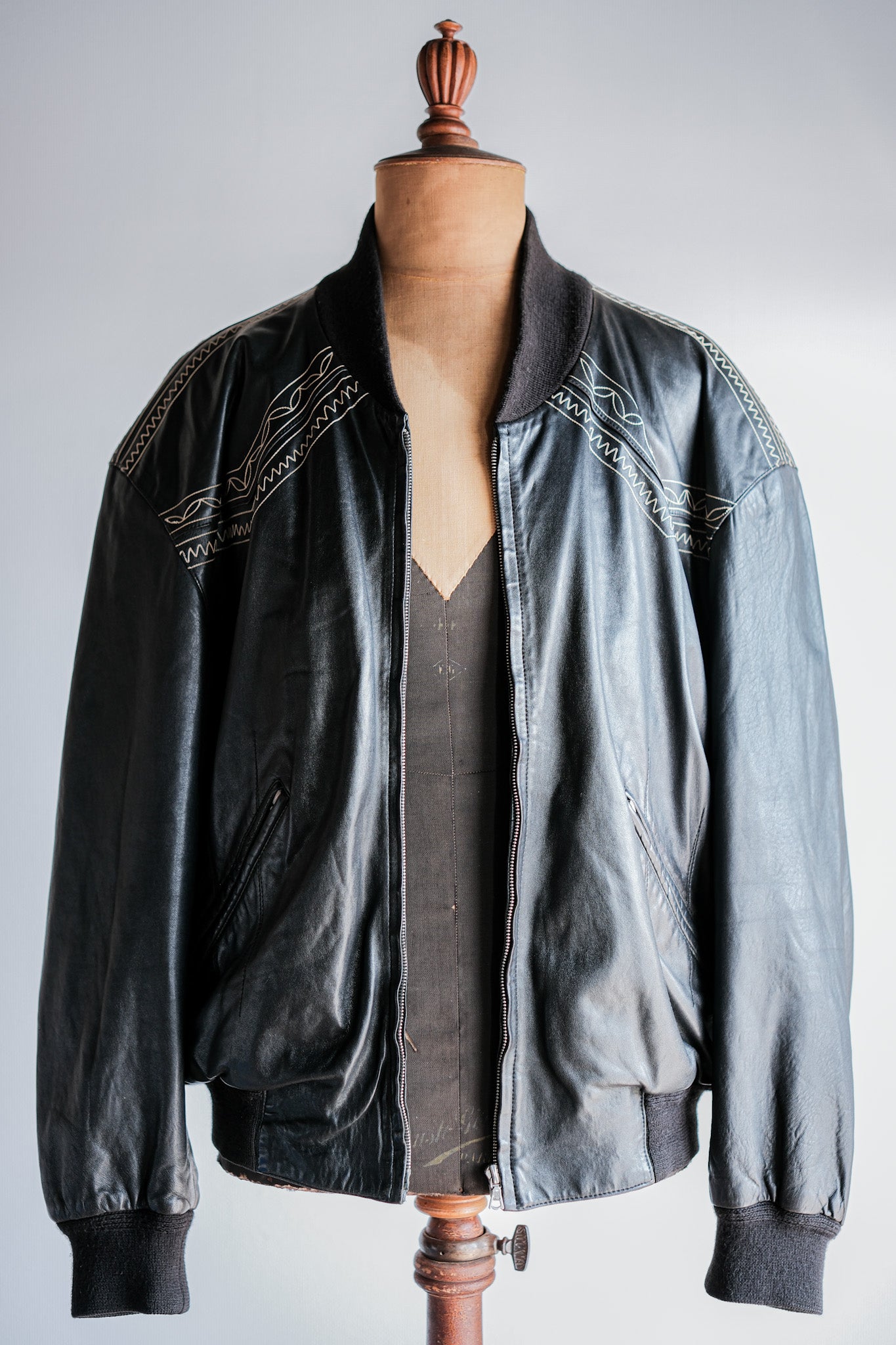 [~ 80's] Old Seraphin Lamb Leather Blouson size.56