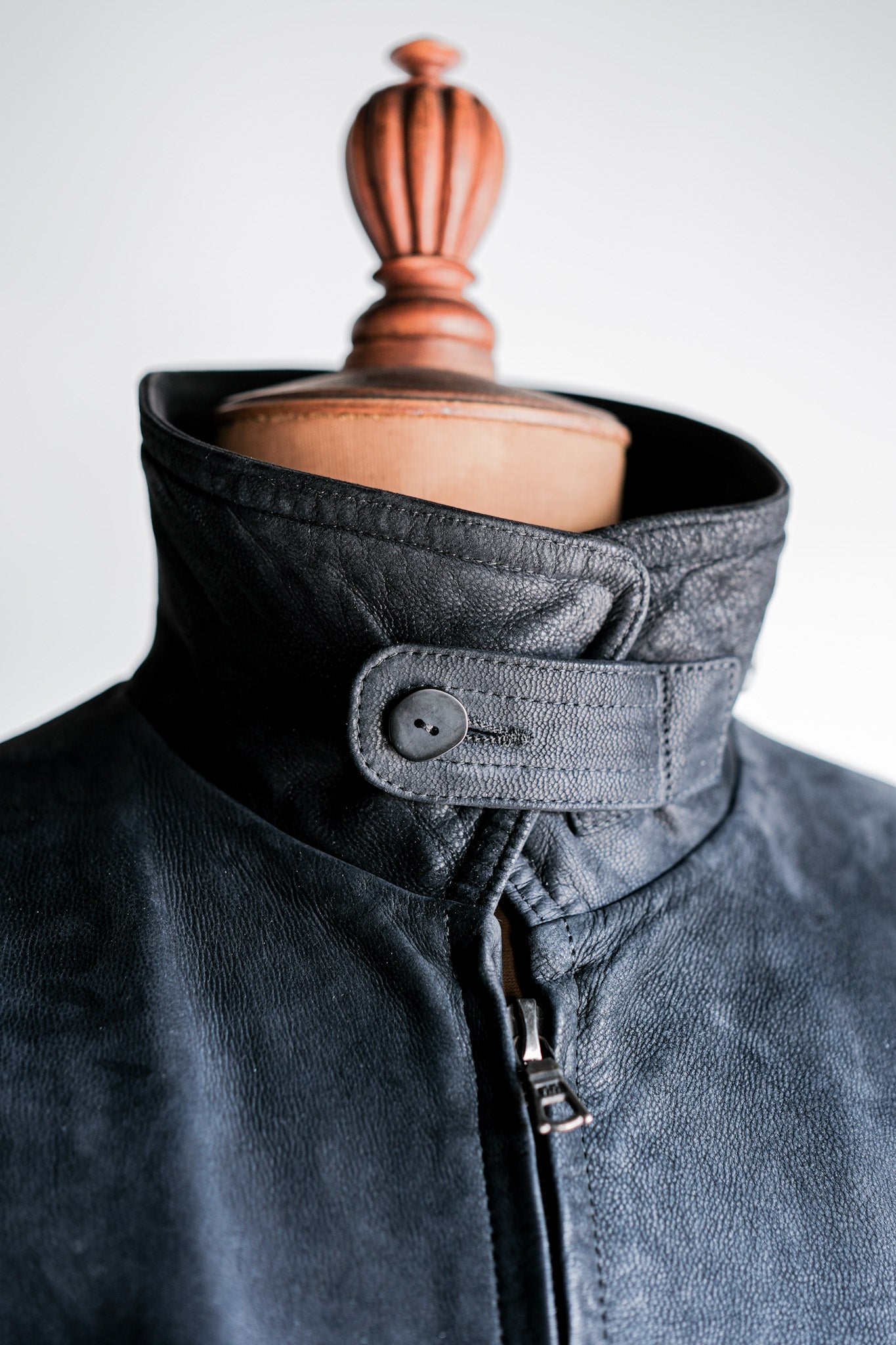 ［~80's］Old SERAPHIN Deerskin Leather Blouson With Chin Strap Size.50