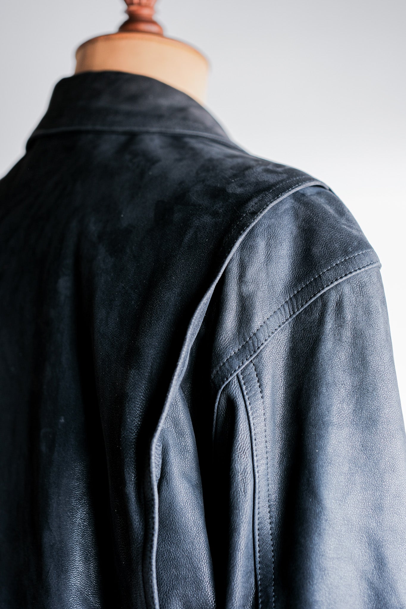 ［~80's］Old SERAPHIN Deerskin Leather Blouson With Chin Strap Size.50