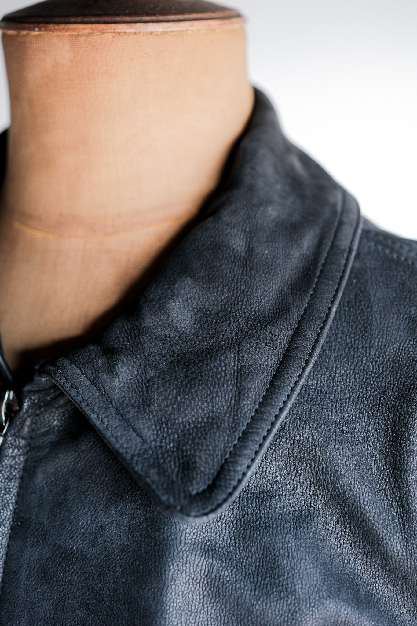 ［~80's］Old SERAPHIN Deerskin Leather Blouson With Chin Strap Size.50