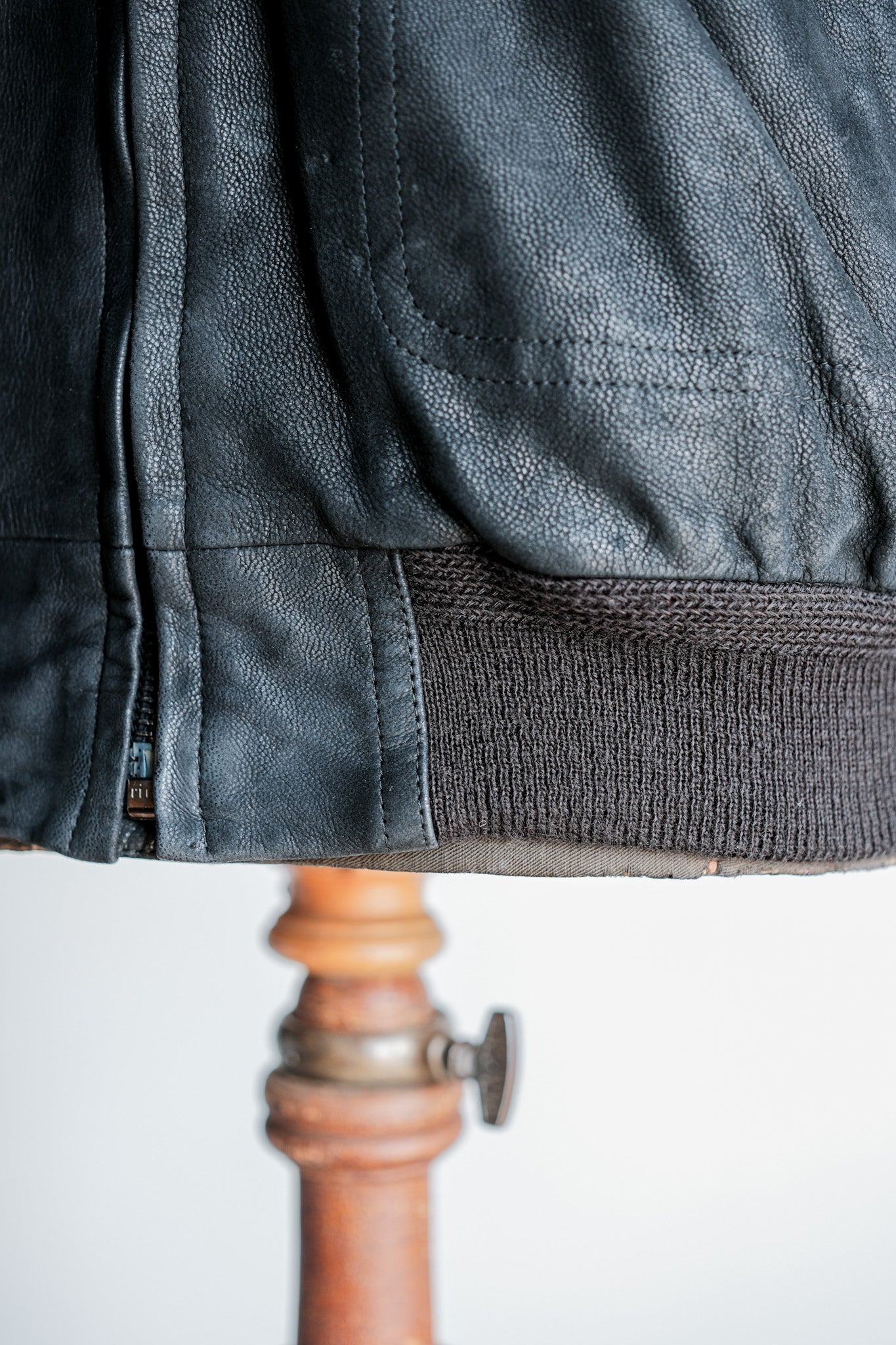 ［~80's］Old SERAPHIN Deerskin Leather Blouson With Chin Strap Size.50