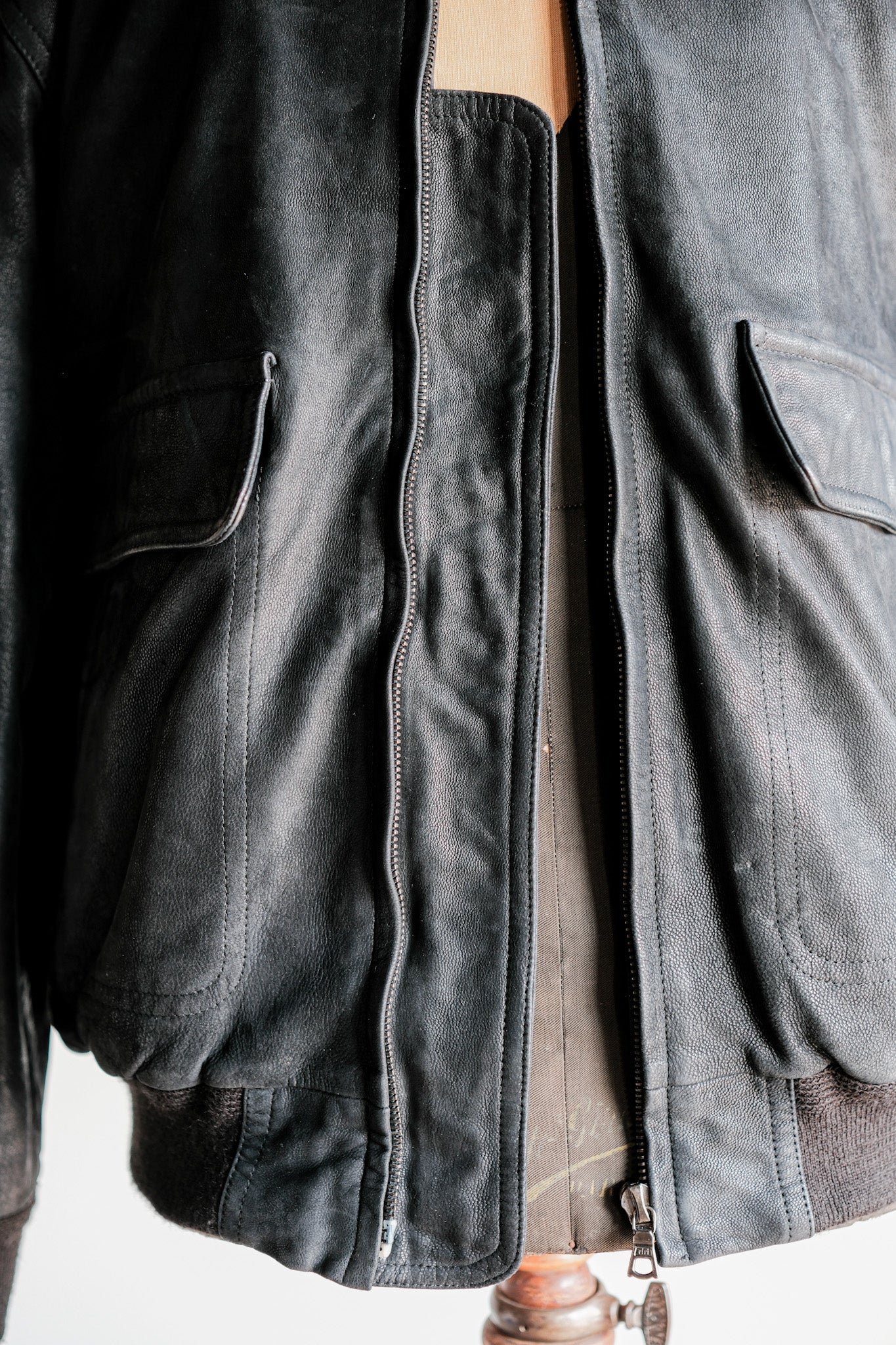 [~ 80's] Blouson หนัง Seraphin Deerskin เก่ากับขนาดสายรัดจีน 50