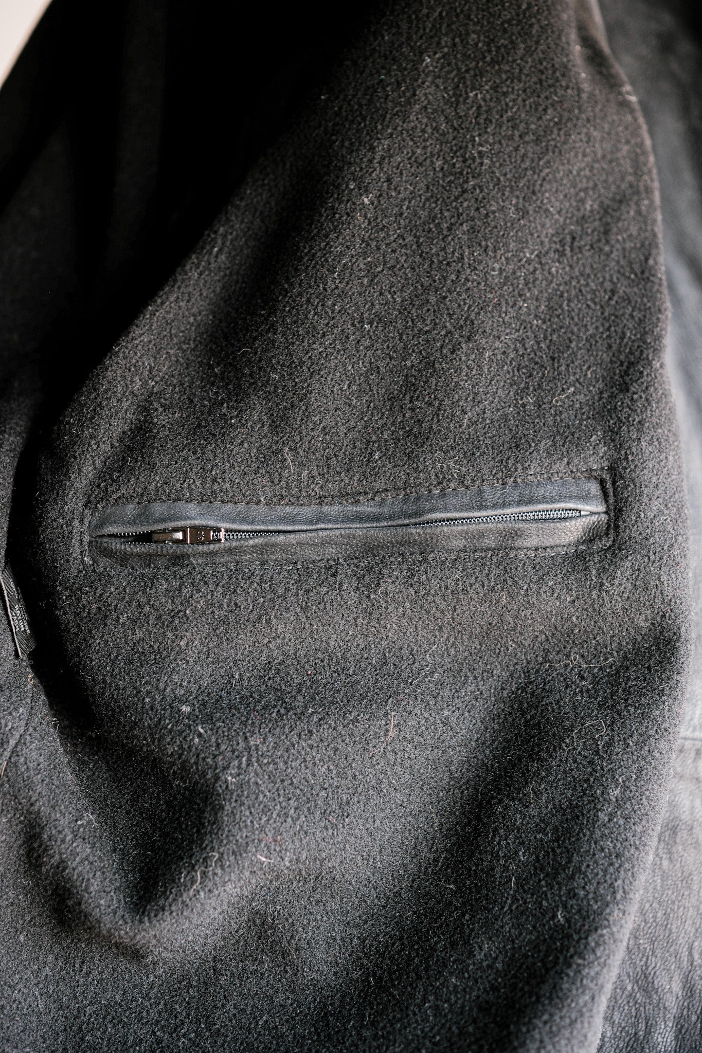 ［~80's］Old SERAPHIN Deerskin Leather Blouson With Chin Strap Size.50