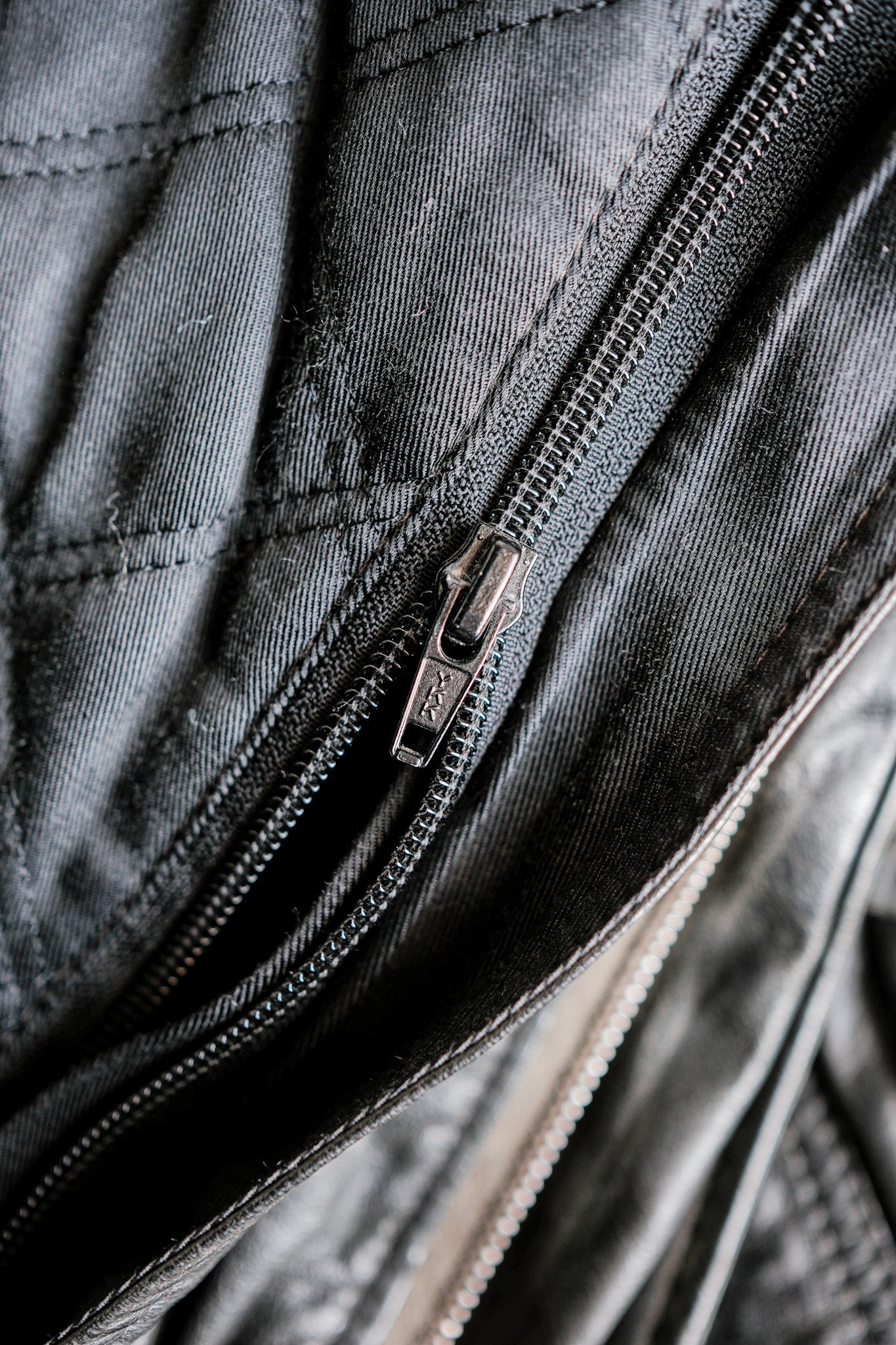［~90's］Old Renoma Paris Black Leather Detachable Sleeve Multi Pocket Jacket With Liner Size.XXL