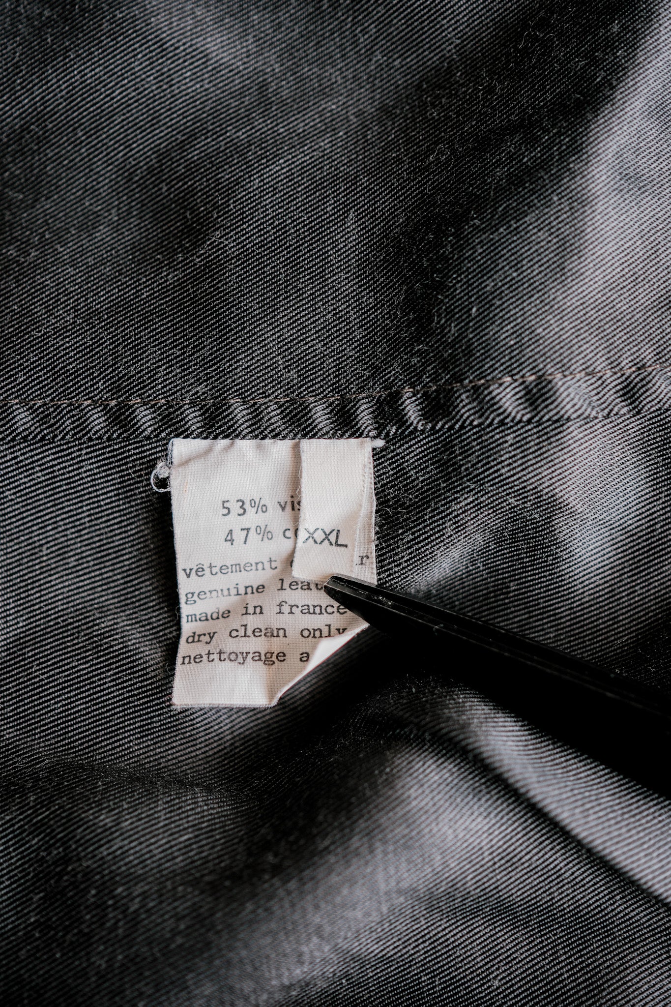 ［~90's］Old Renoma Paris Black Leather Detachable Sleeve Multi Pocket Jacket With Liner Size.XXL