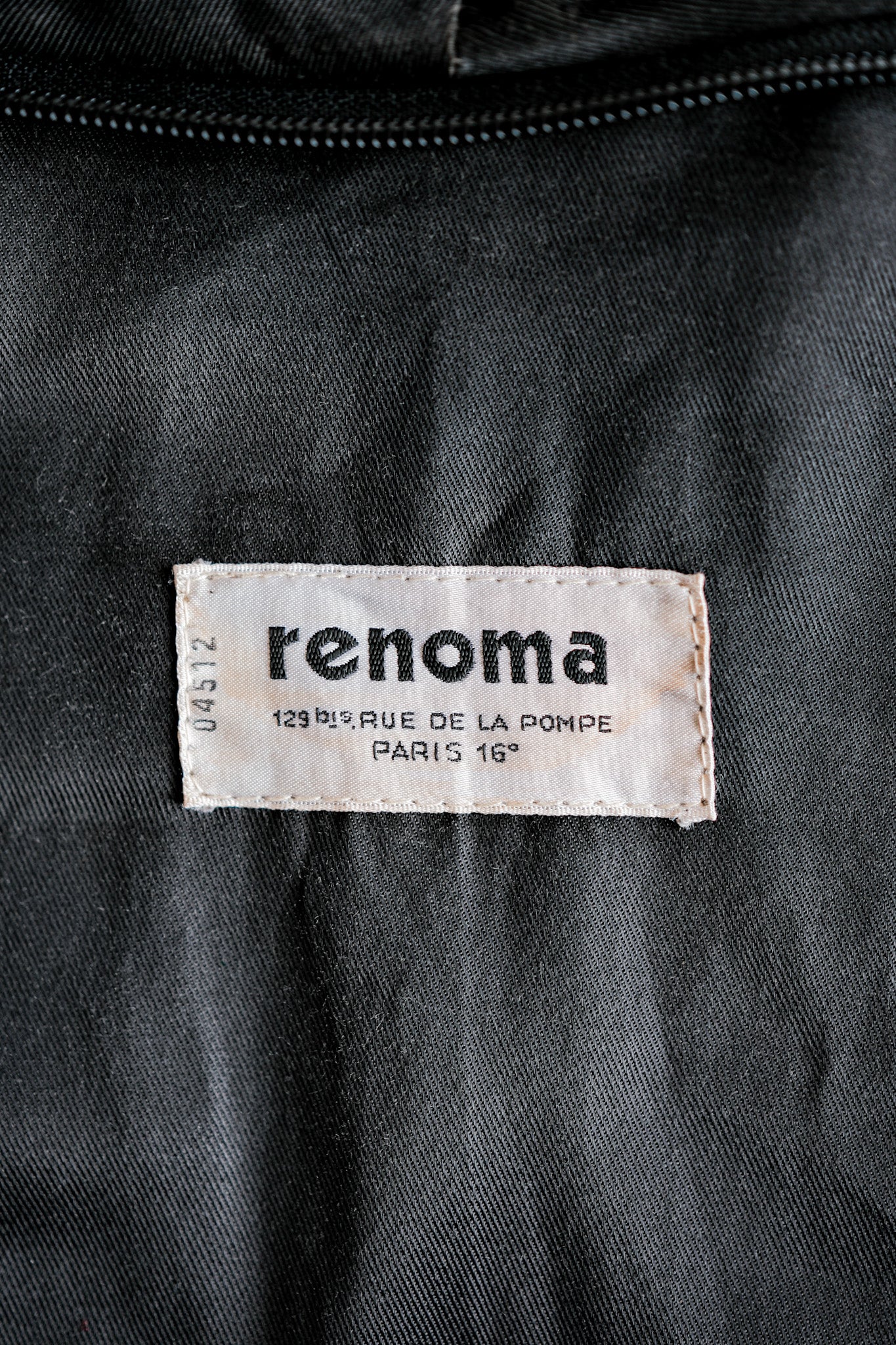 ［~90's］Old Renoma Paris Black Leather Detachable Sleeve Multi Pocket Jacket With Liner Size.XXL