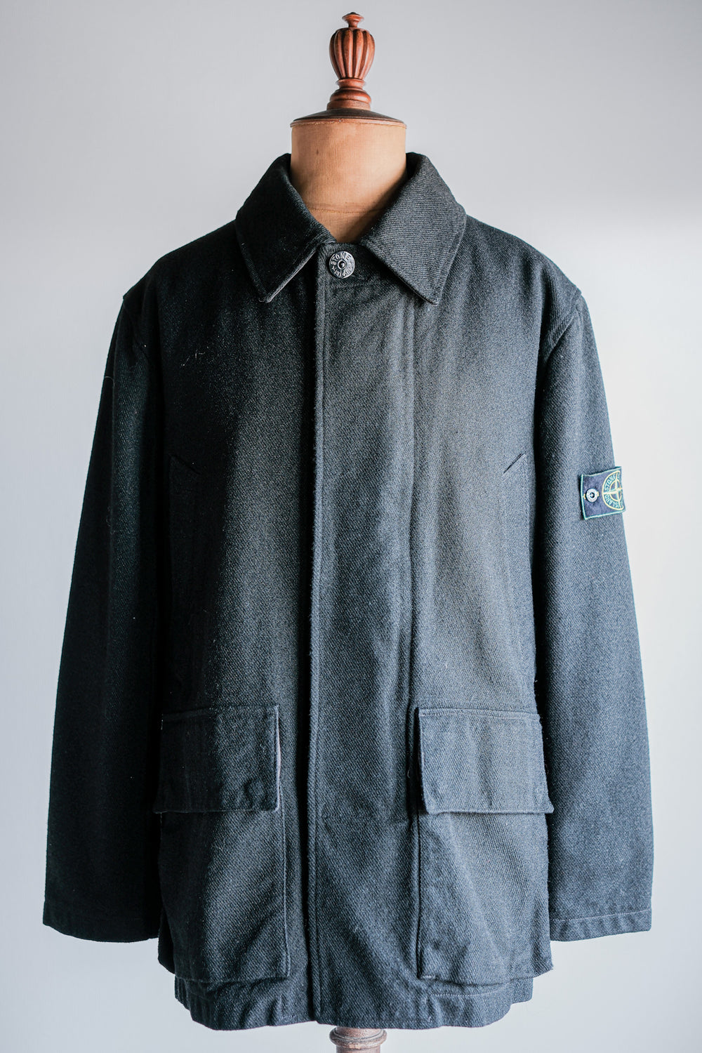［98AW］Old STONE ISLAND Nylon Jacket Size.L "Green Edge"