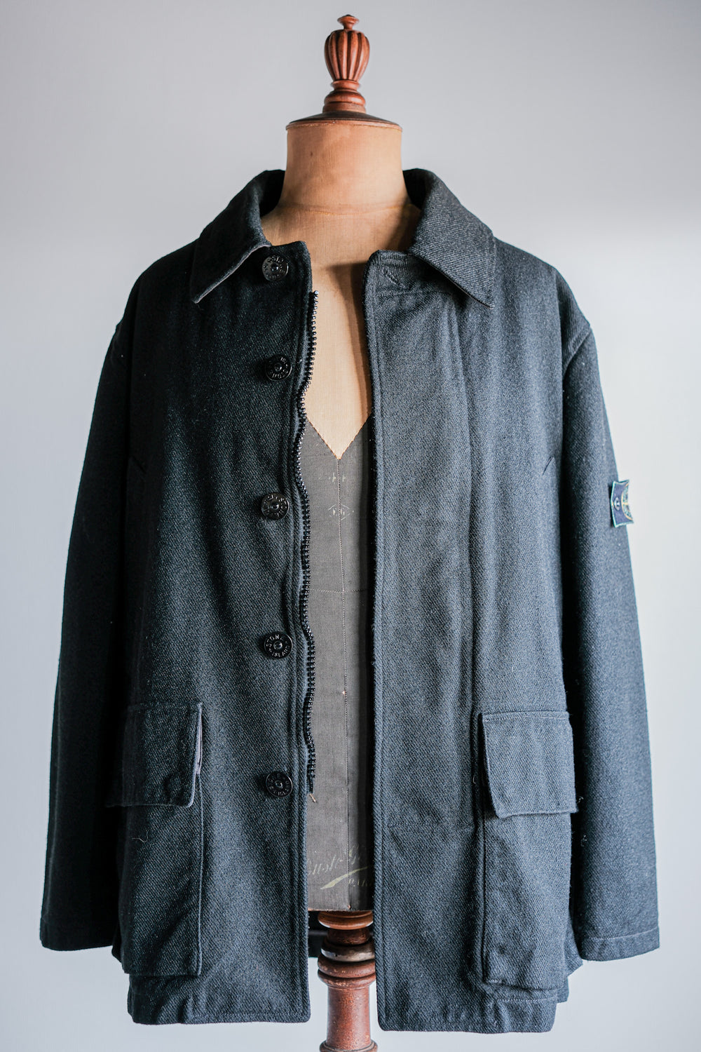 ［98AW］Old STONE ISLAND Nylon Jacket Size.L "Green Edge"