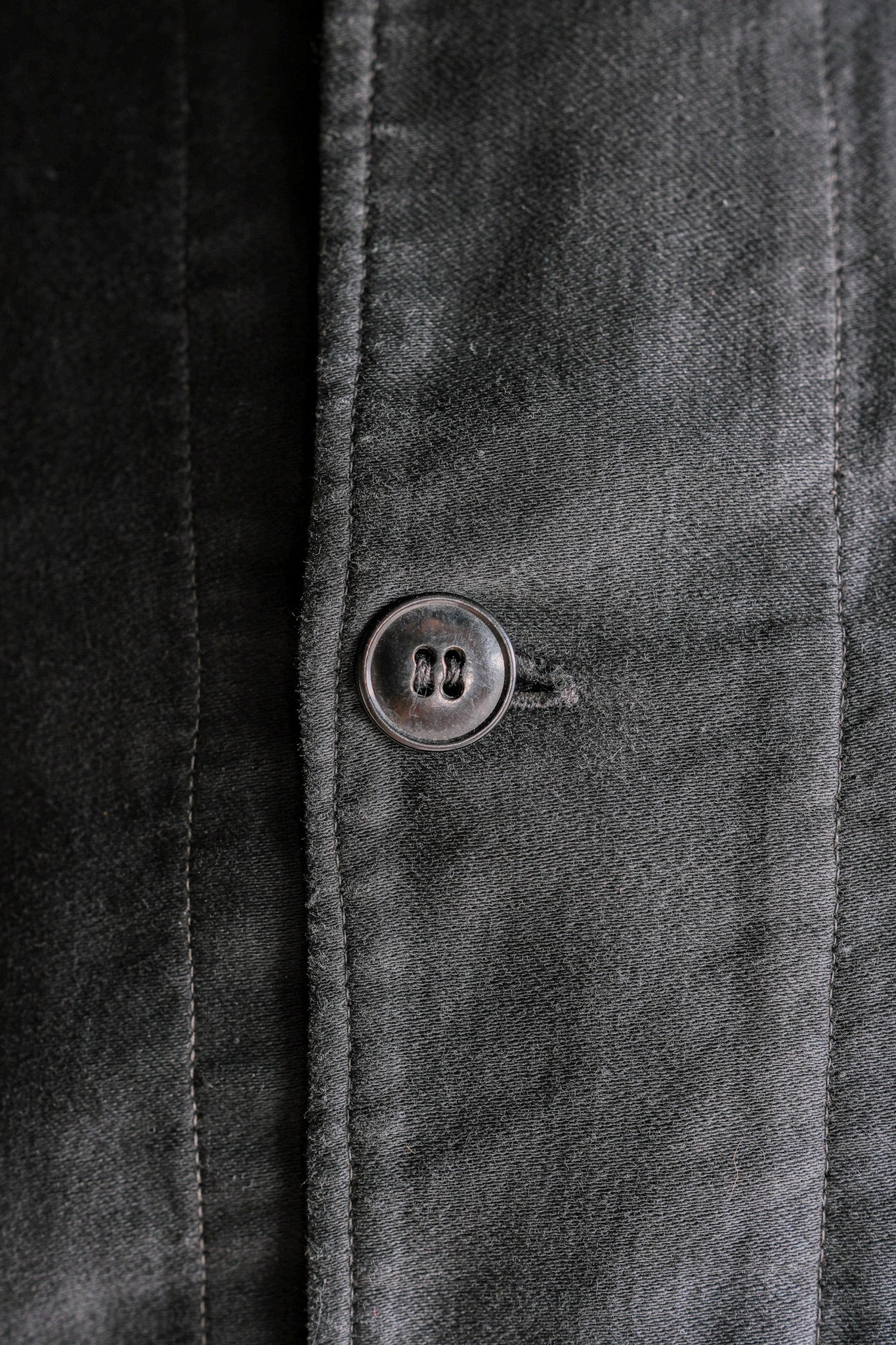 ［~30's］French Vintage Black Light Moleskin Work Jacket "4 Buttons"