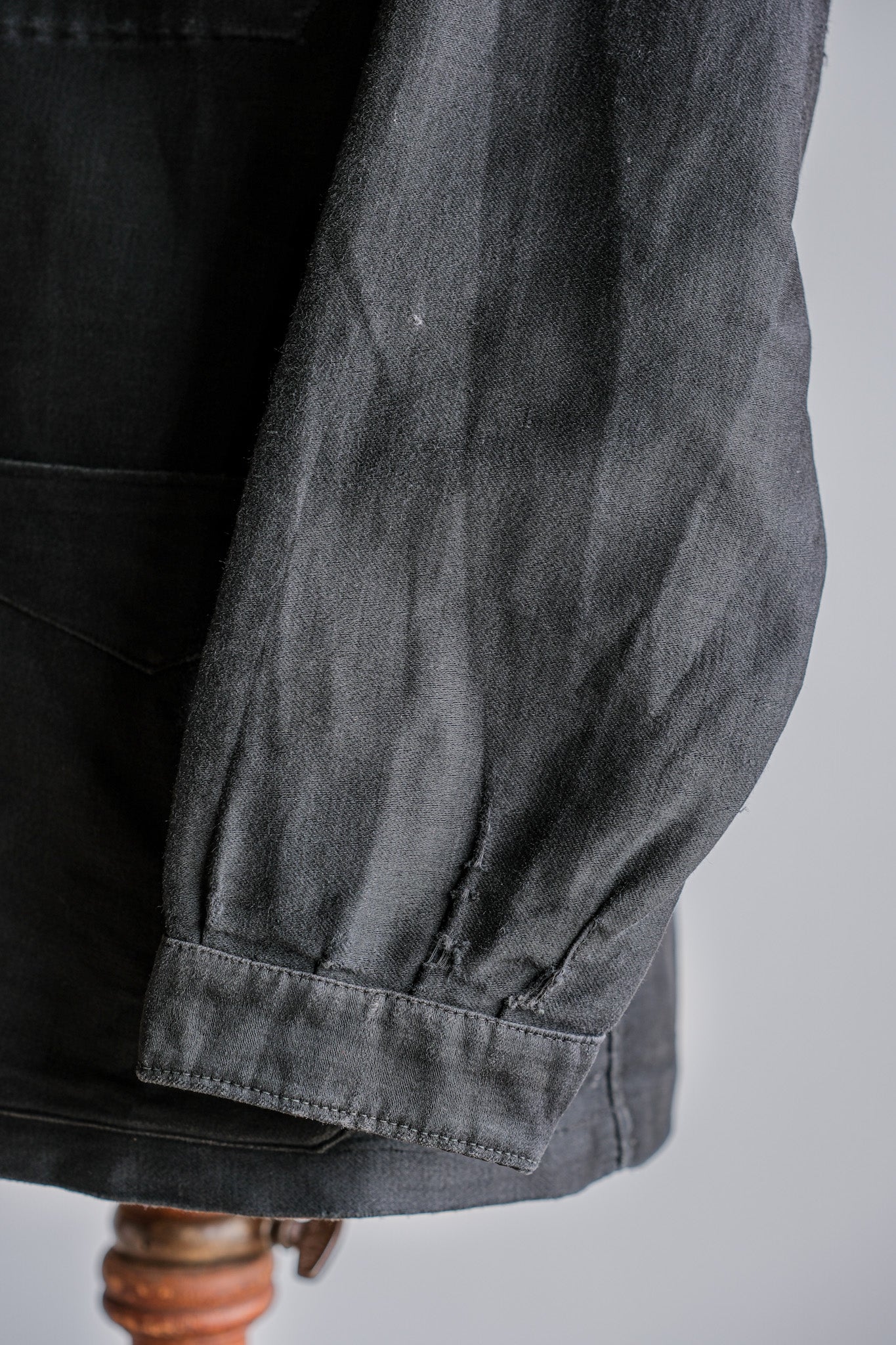［~30's］French Vintage Black Light Moleskin Work Jacket "4 Buttons"