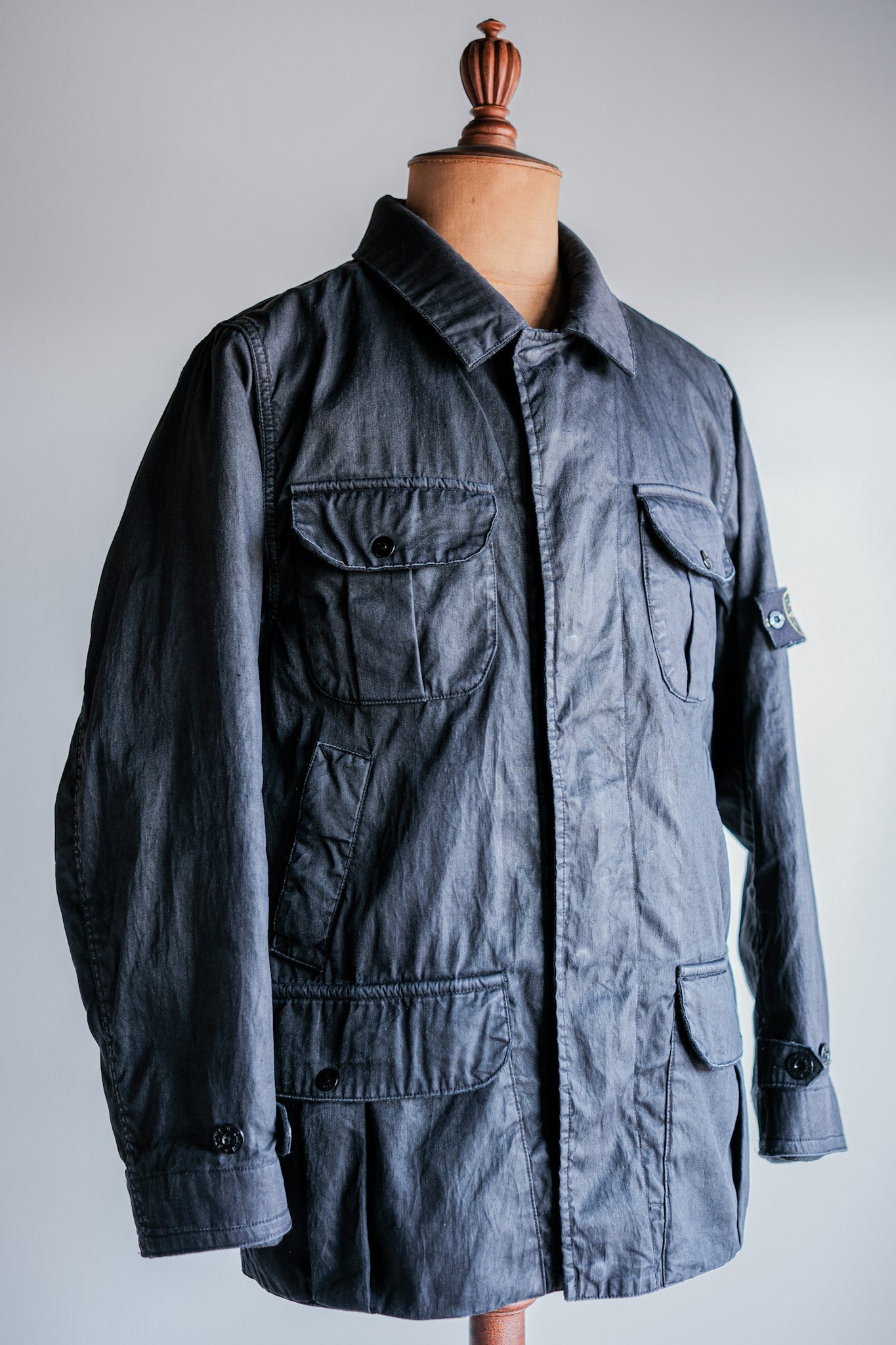 【06AW】Old STONE ISLAND Garment Dyed Lino Flax Dutch Rope Jacket Size.M