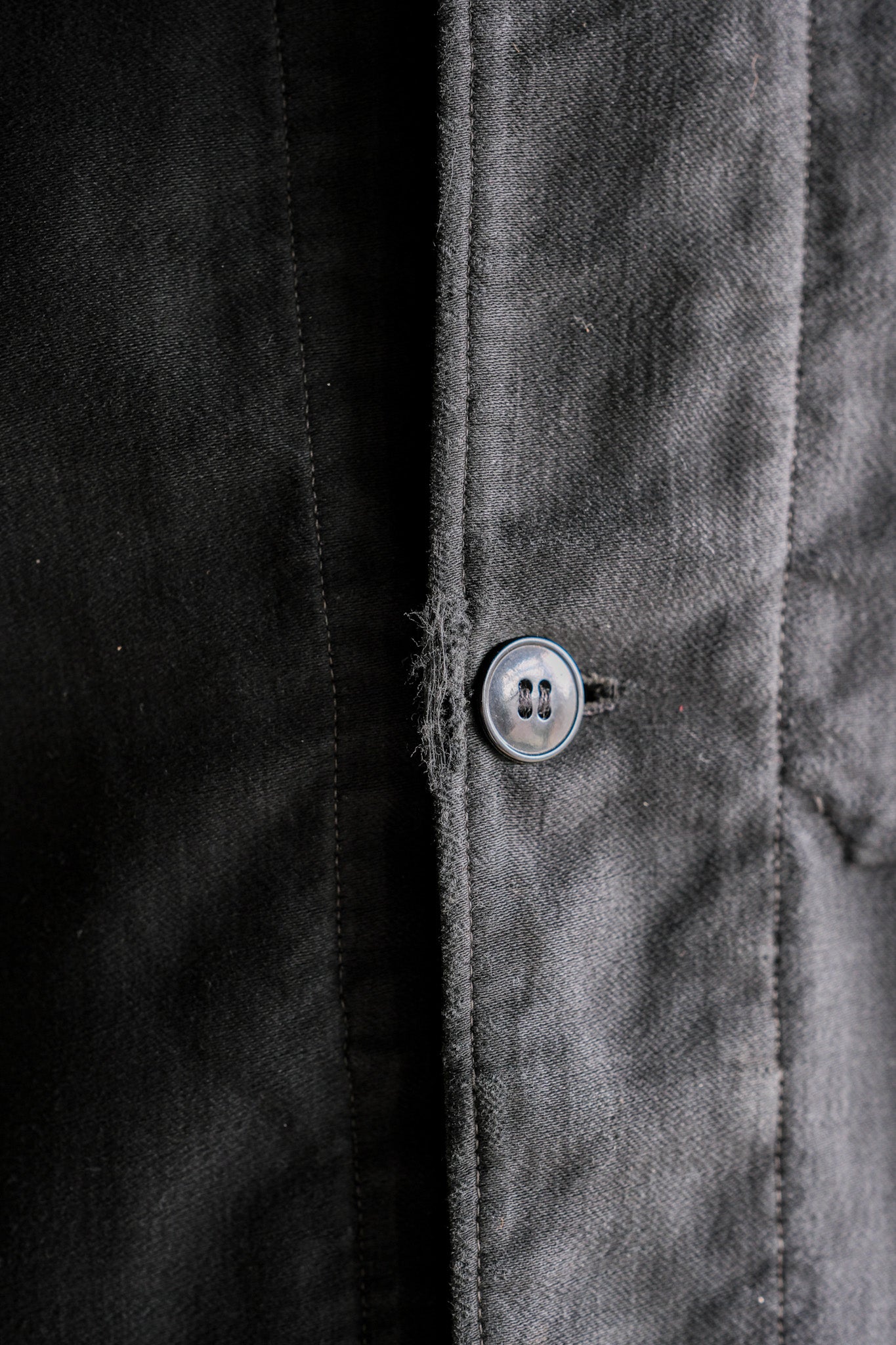 ［~30's］French Vintage Black Light Moleskin Work Jacket "4 Buttons"