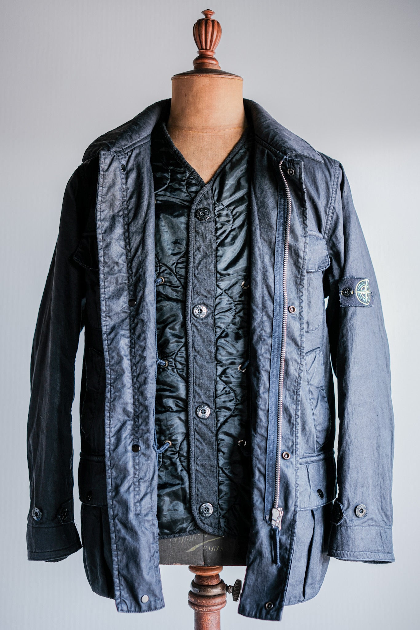 [06AW] Old Stone Island Garment Dyed Lino Flax Dutch Rope Jacket size.m