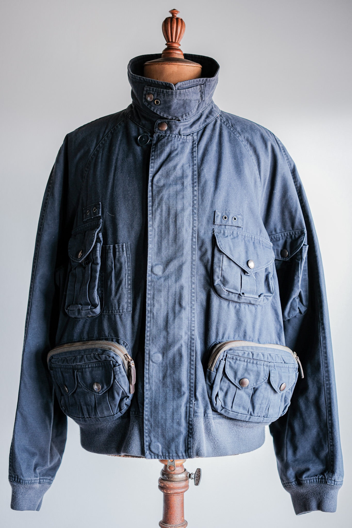 ［~00's］Old Polo Ralph Lauren Multi Pocket Cotton Blouson With Chin Strap Size.XL