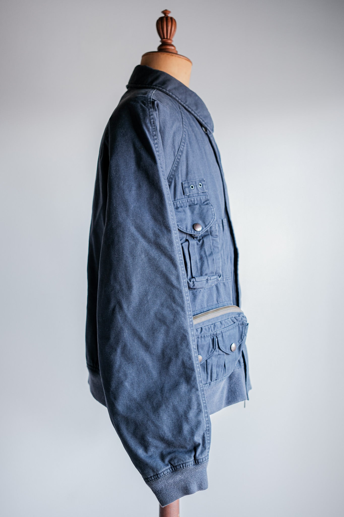 ［~00's］Old Polo Ralph Lauren Multi Pocket Cotton Blouson With Chin Strap Size.XL