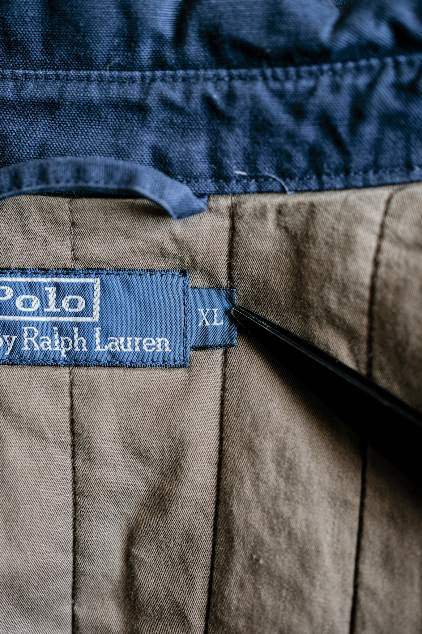 ［~00's］Old Polo Ralph Lauren Multi Pocket Cotton Blouson With Chin Strap Size.XL