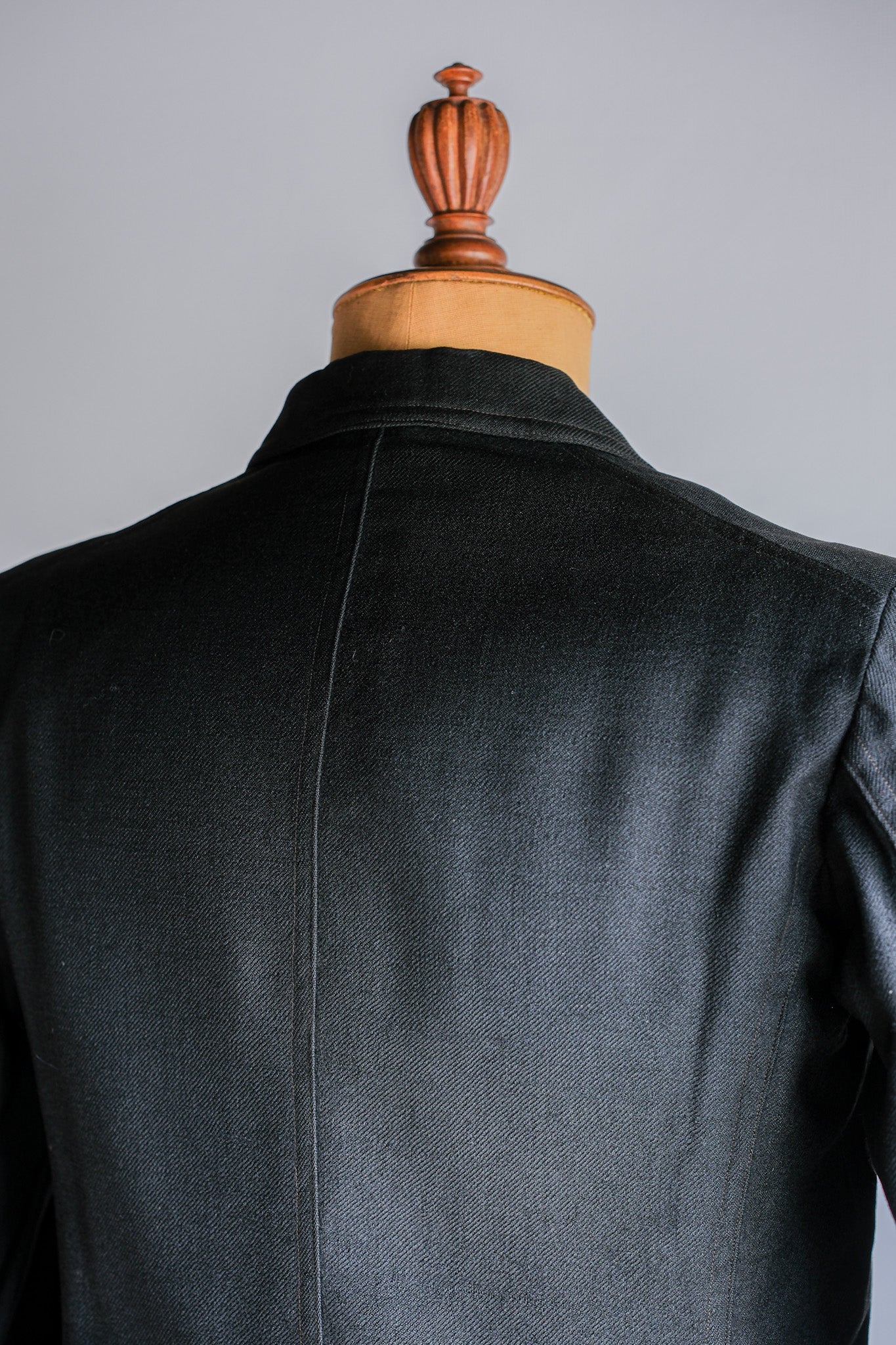 【~20's】French Vintage Black Wool Sack Coat