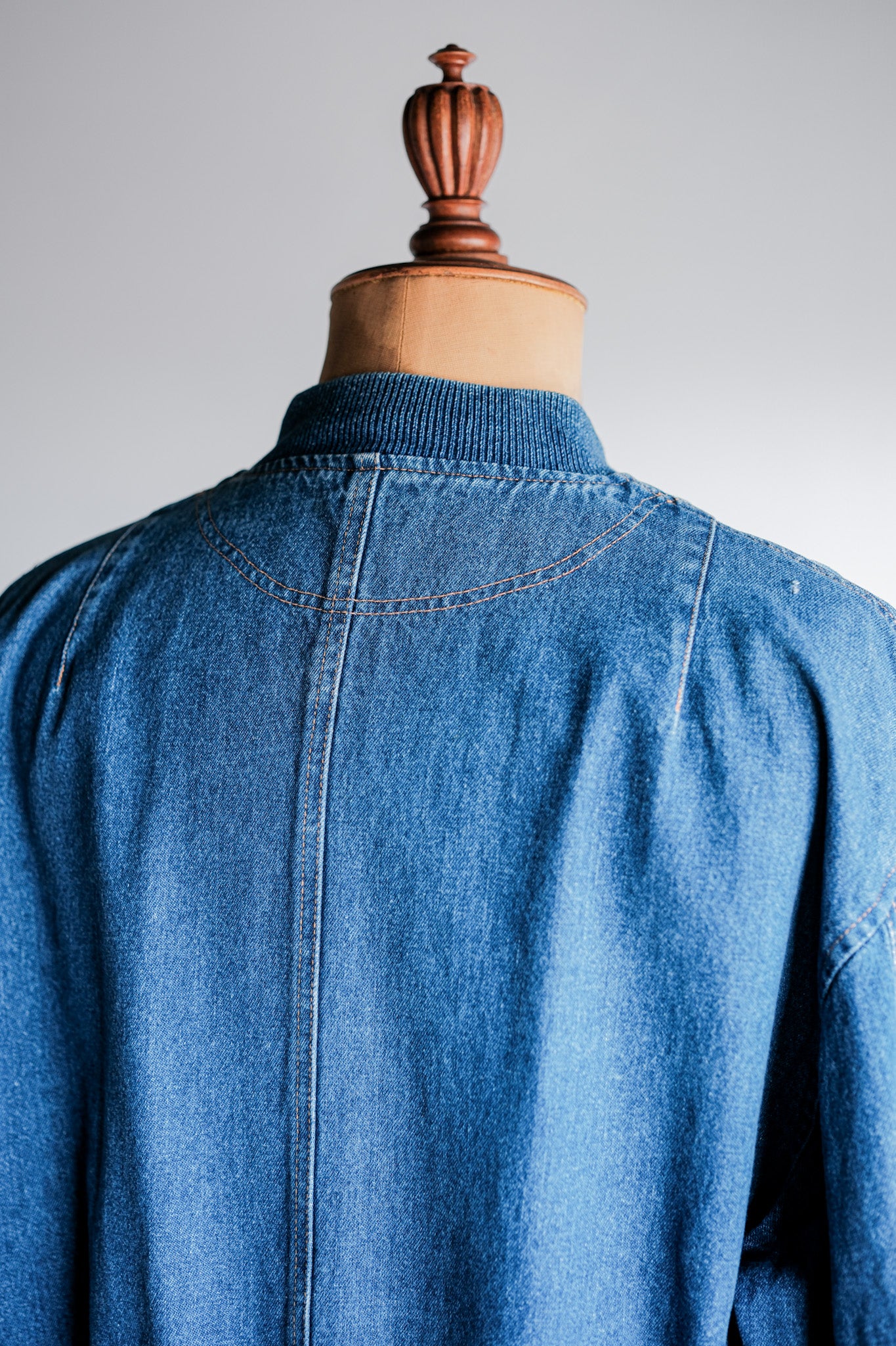 ［~80's］Old EMPORIO ARMANI Denim Bomber Jacket Size.50