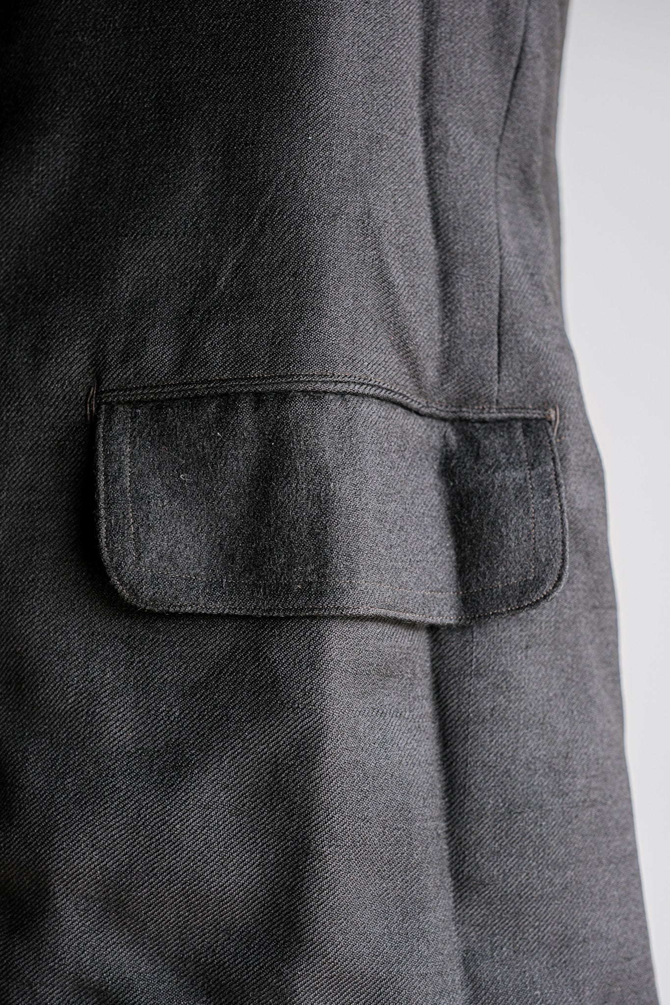 ［~20's］French Vintage Black Wool Sack Coat