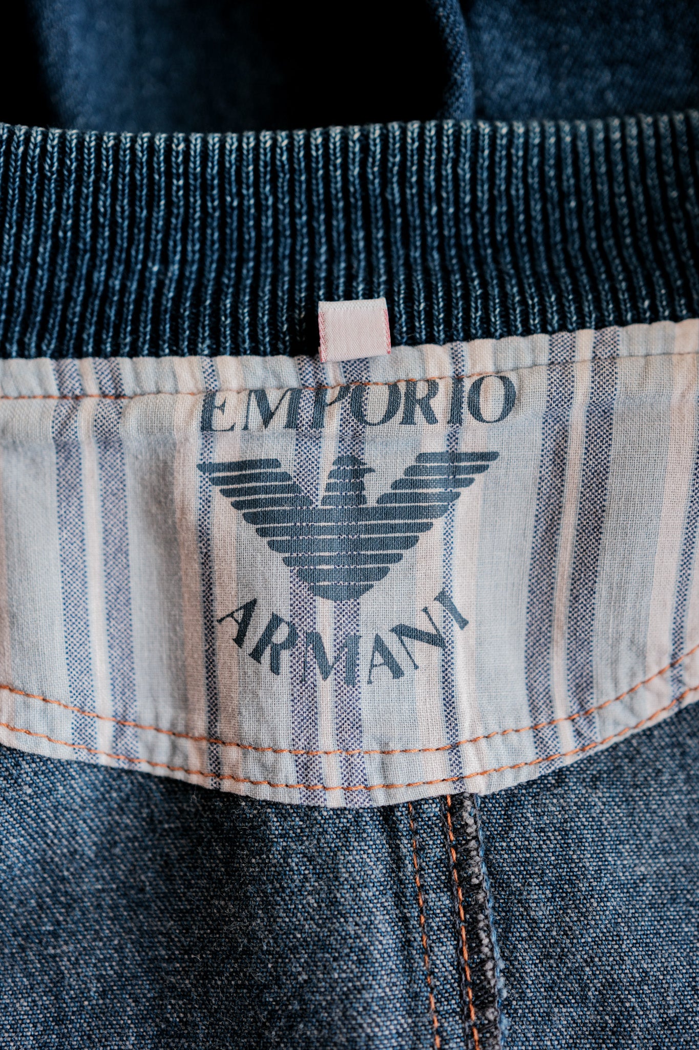 [~ 80's] Old Emporio Armani Denim Bomber Jacket Taille.50