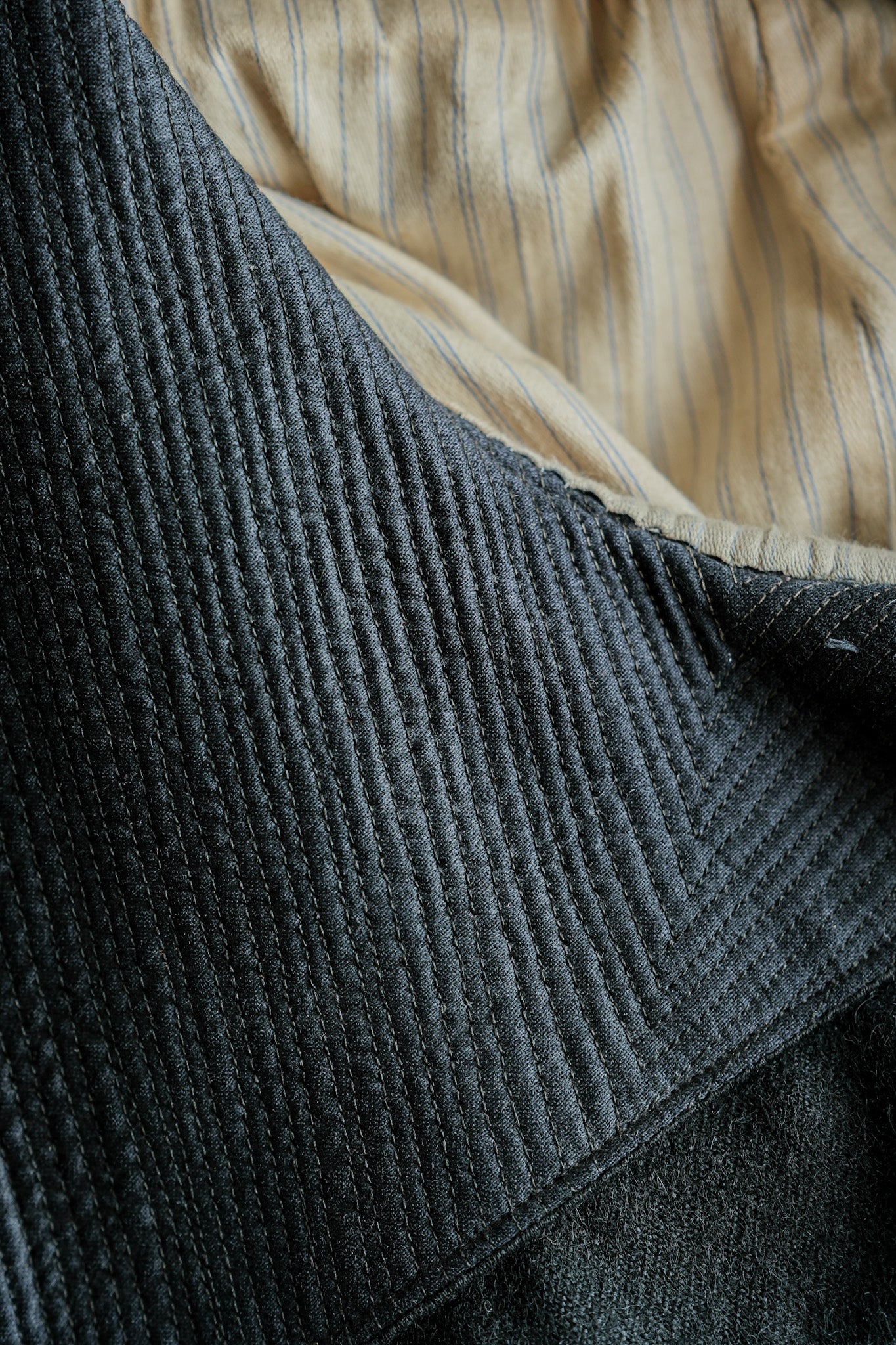 ［~20's］French Vintage Black Wool Sack Coat