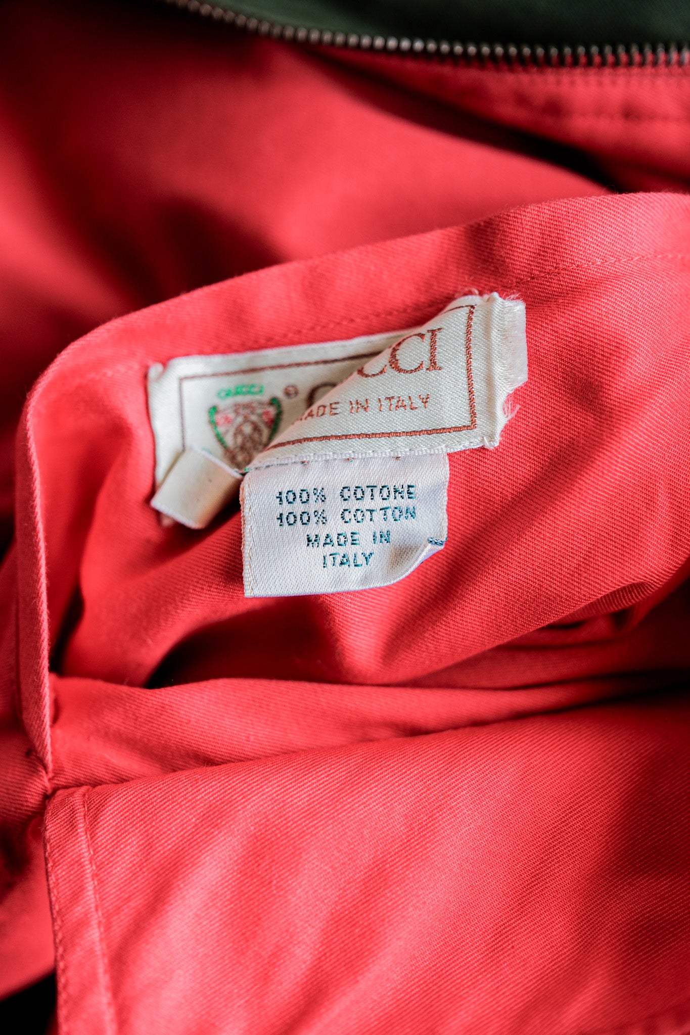 [~ 70's] Old Gucci Cotton réversible Blouson Taille.50