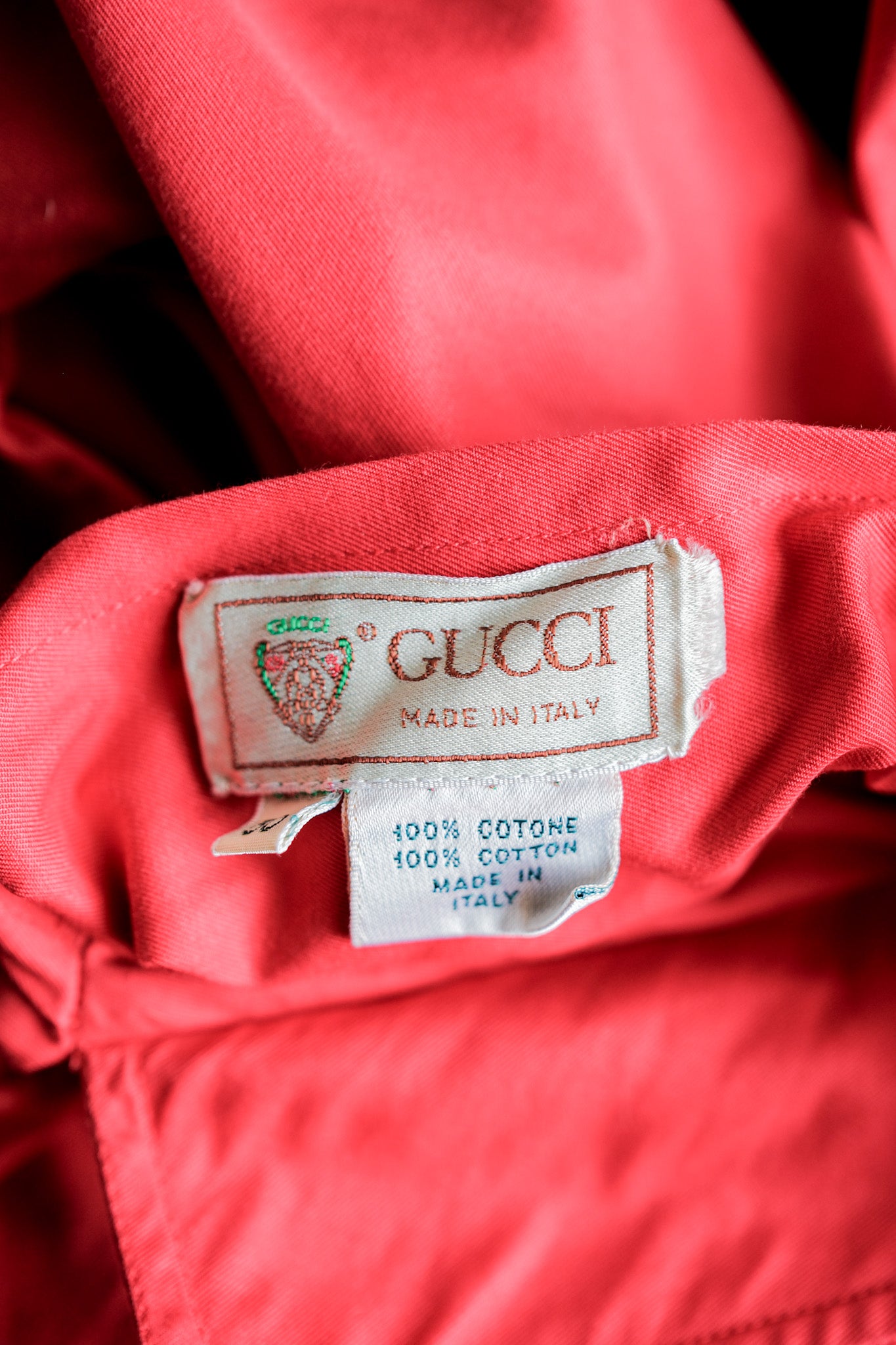 [~ 70 년대] Old Gucci Cotton Bverible Blouson Size.50
