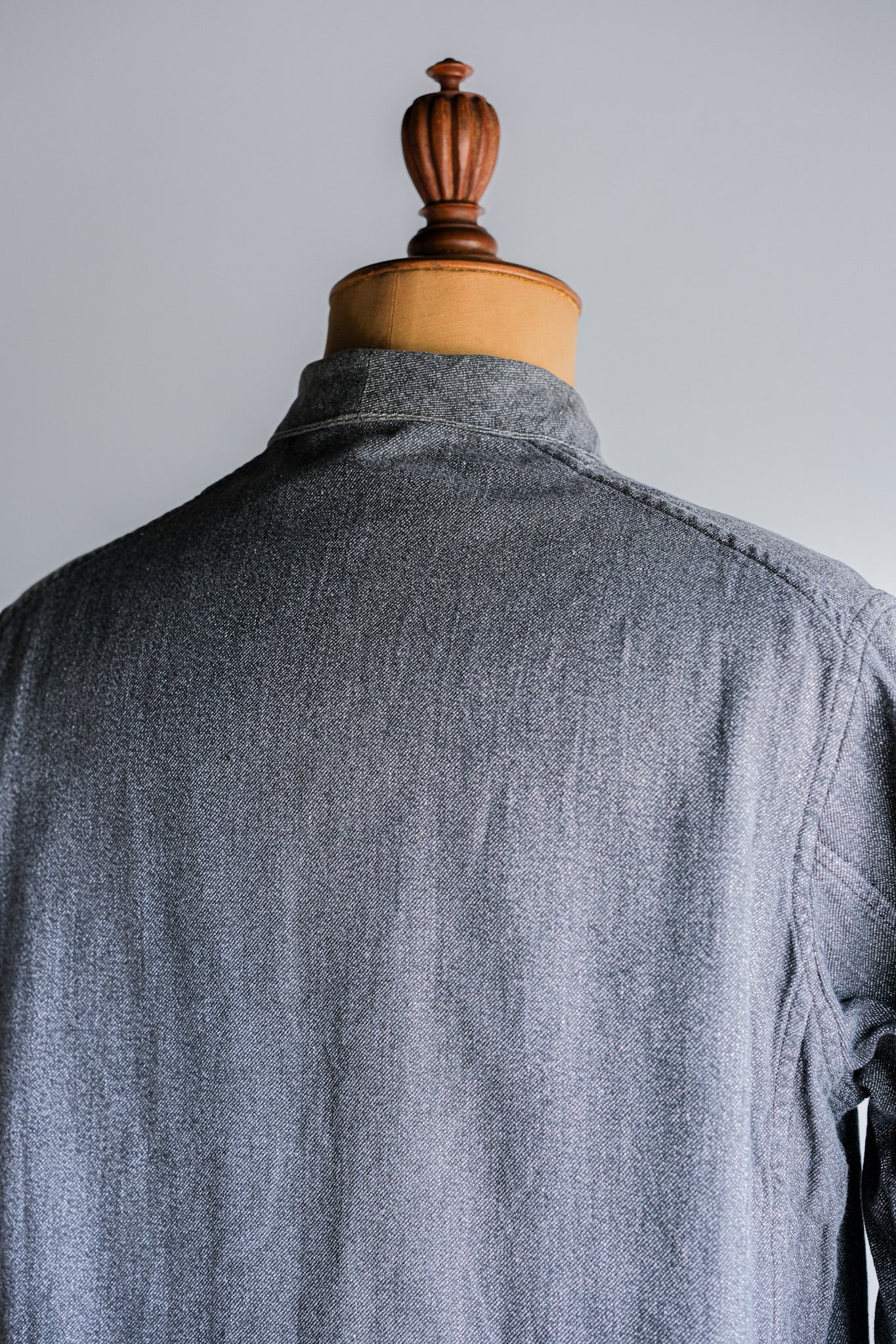 ［~40's］French Vintage Salt & Pepper Cotton Twill Work Coat "Le Mont St. Michel"