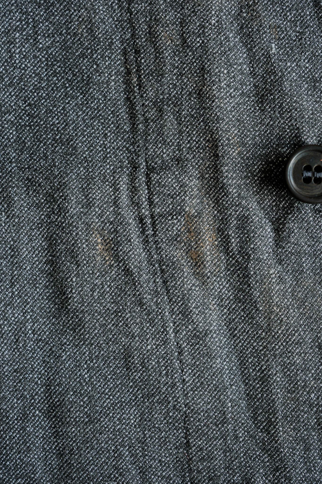 ［~40's］French Vintage Salt & Pepper Cotton Twill Work Coat "Le Mont St. Michel"