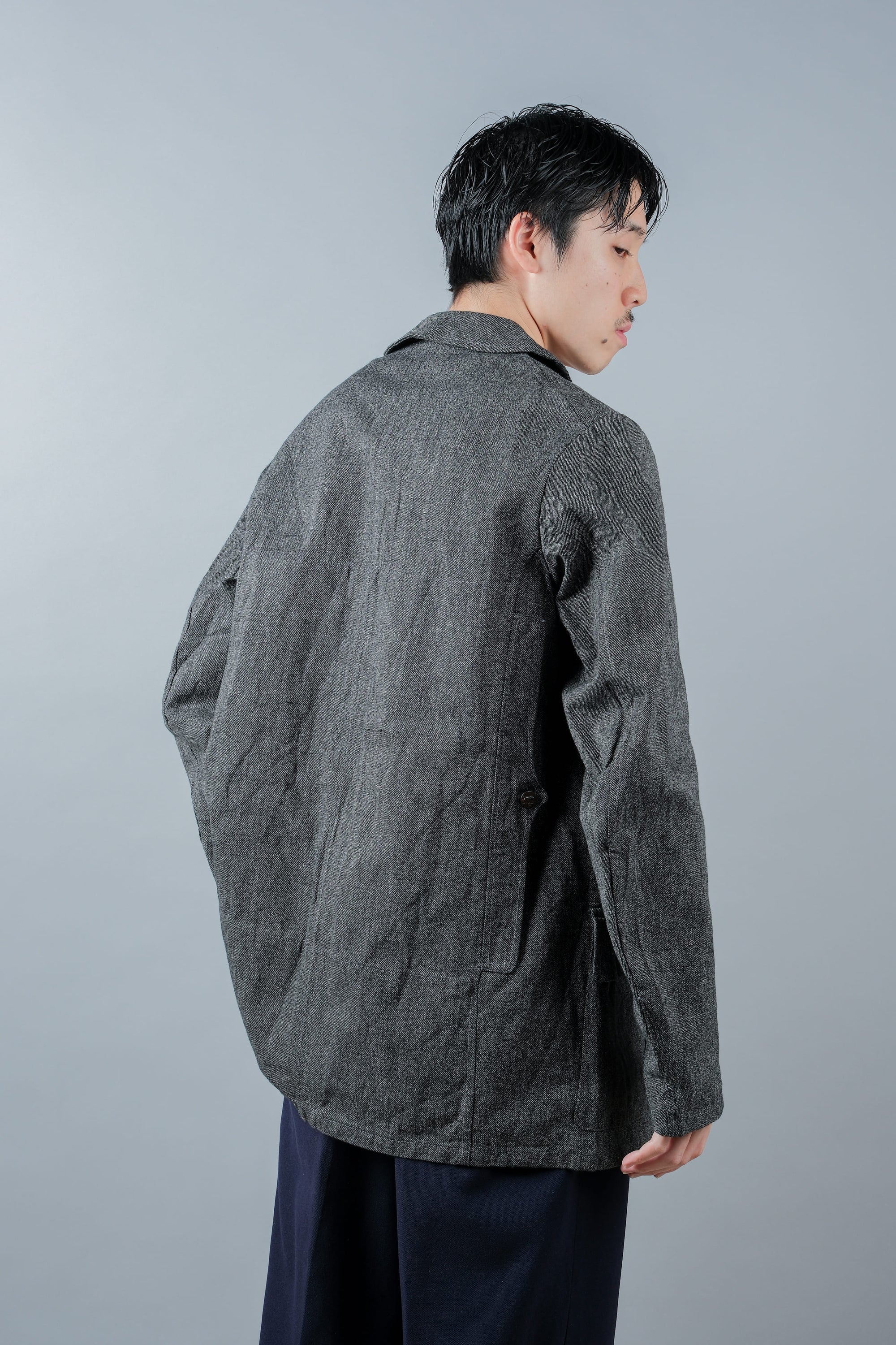 ［~30’s］French Vintage Salt & Pepper Cotton Twill Hunting Jacket