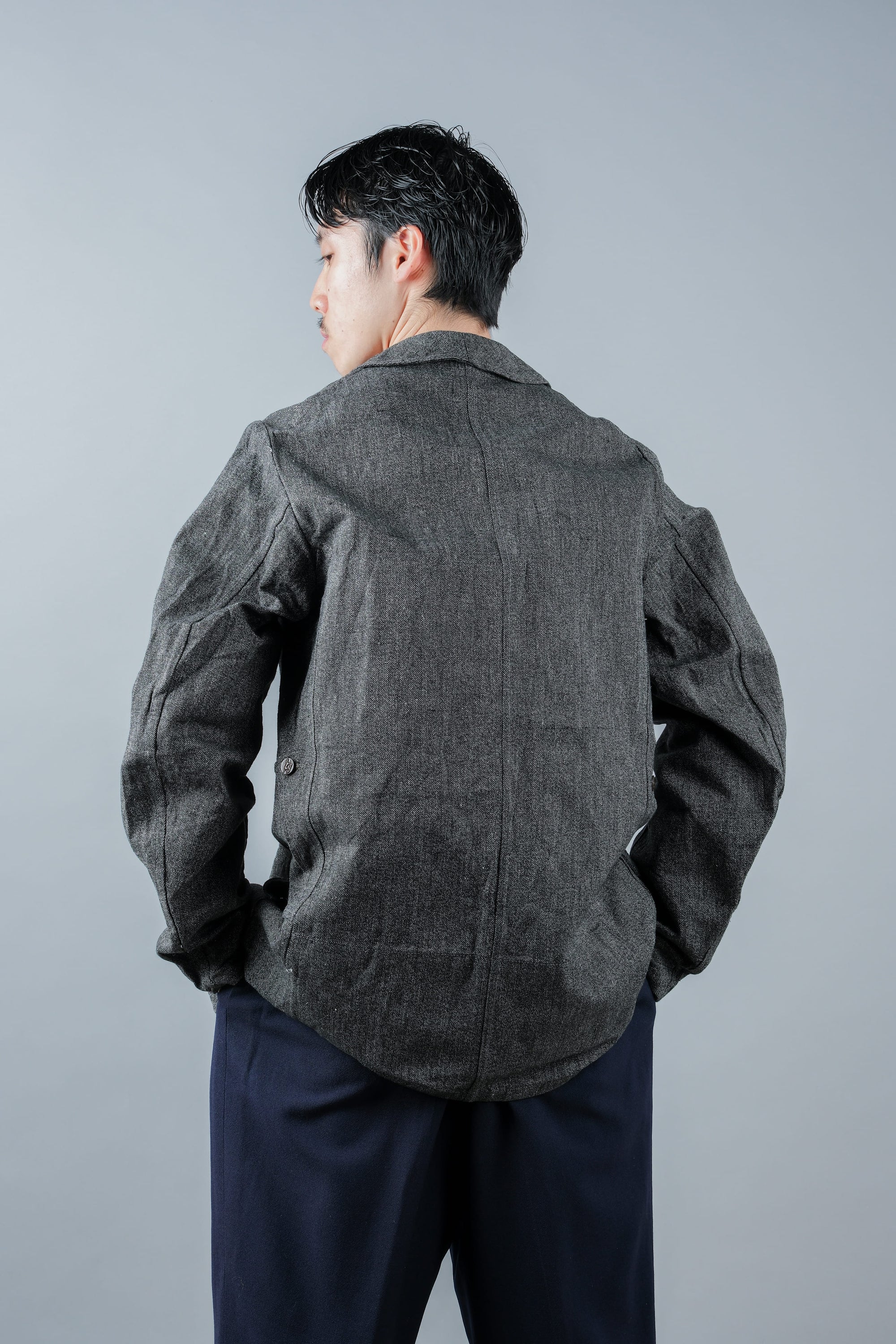 ［~30’s］French Vintage Salt & Pepper Cotton Twill Hunting Jacket