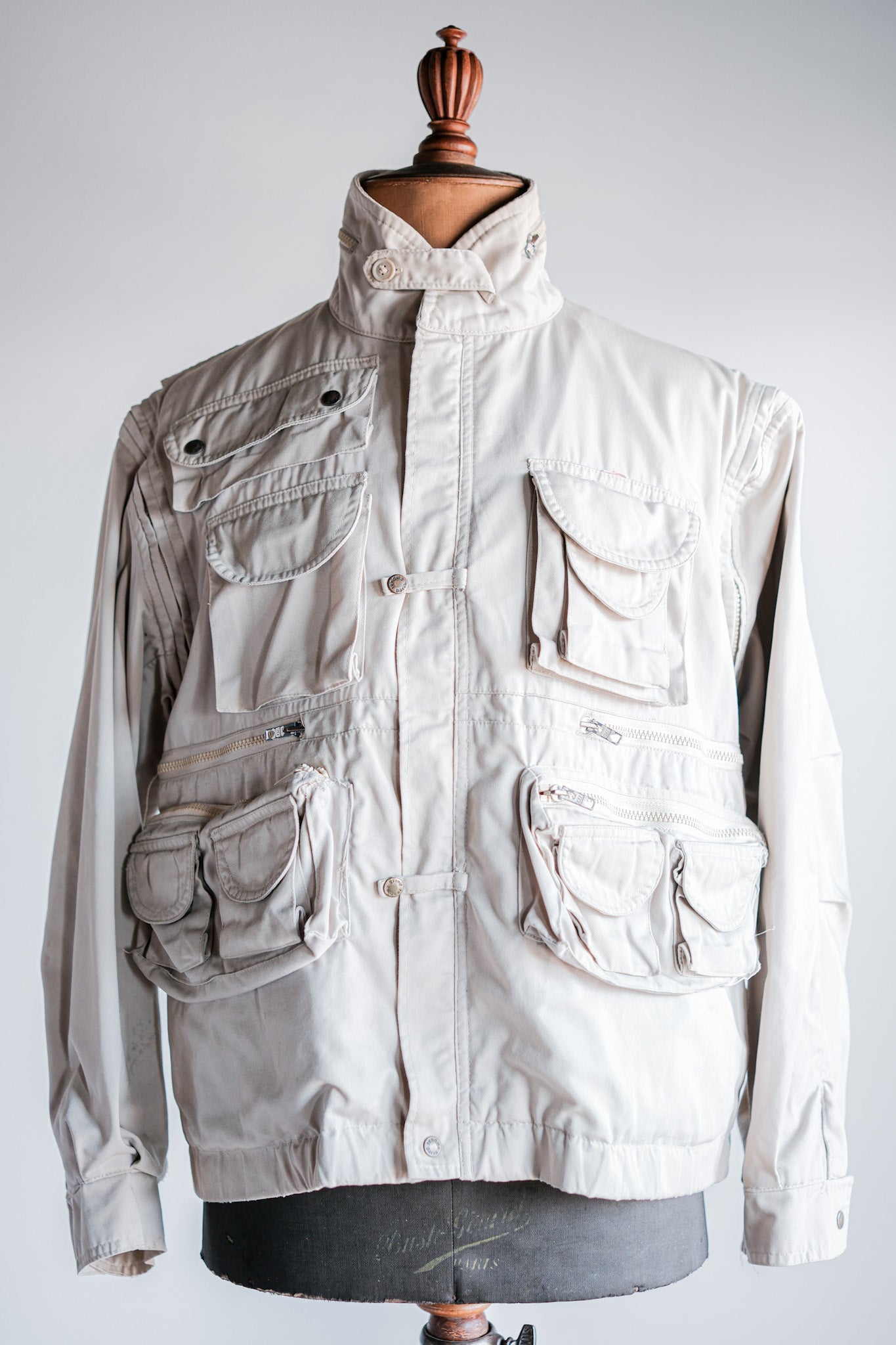 [~ 90's] Old Renoma Paris Detachable Sleeve Multi Pocket Jacket
