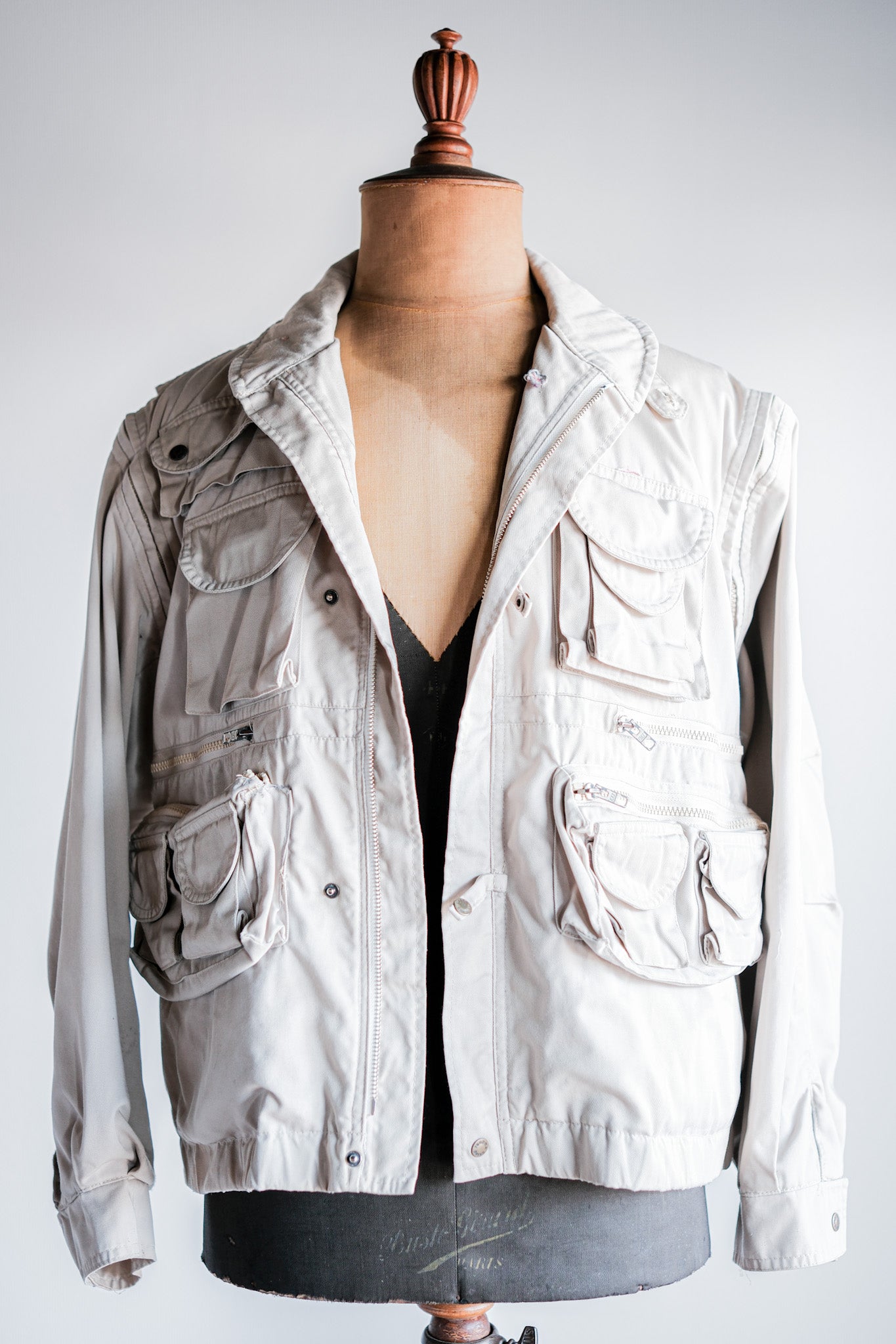 90's】Old Renoma Paris Detachable Sleeve Multi Pocket Jacket