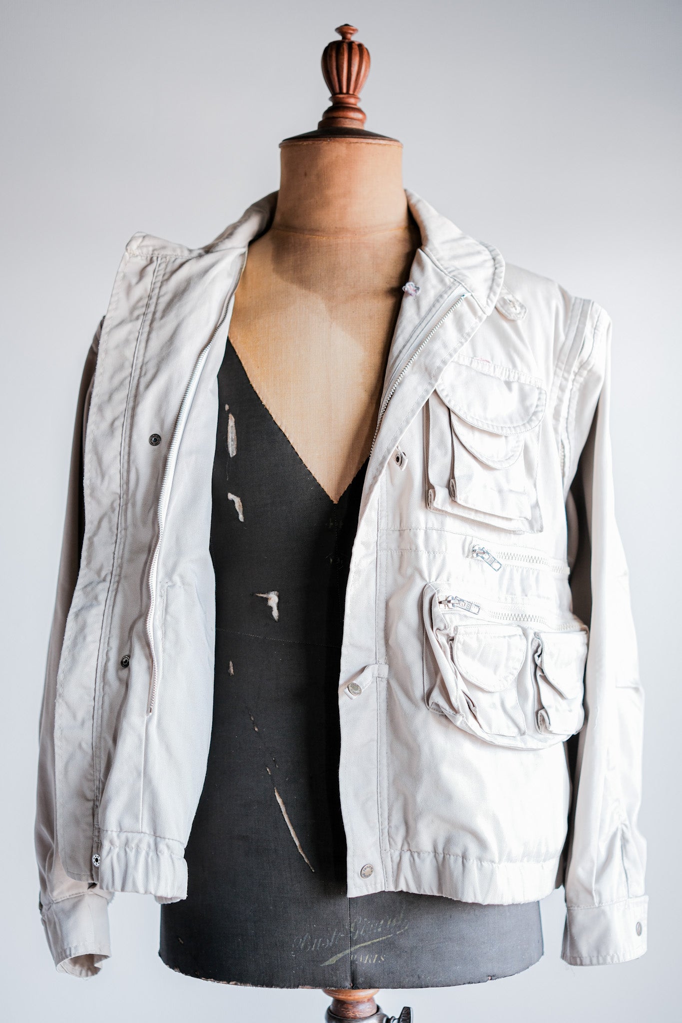 【~90's】Old Renoma Paris Detachable Sleeve Multi Pocket Jacket