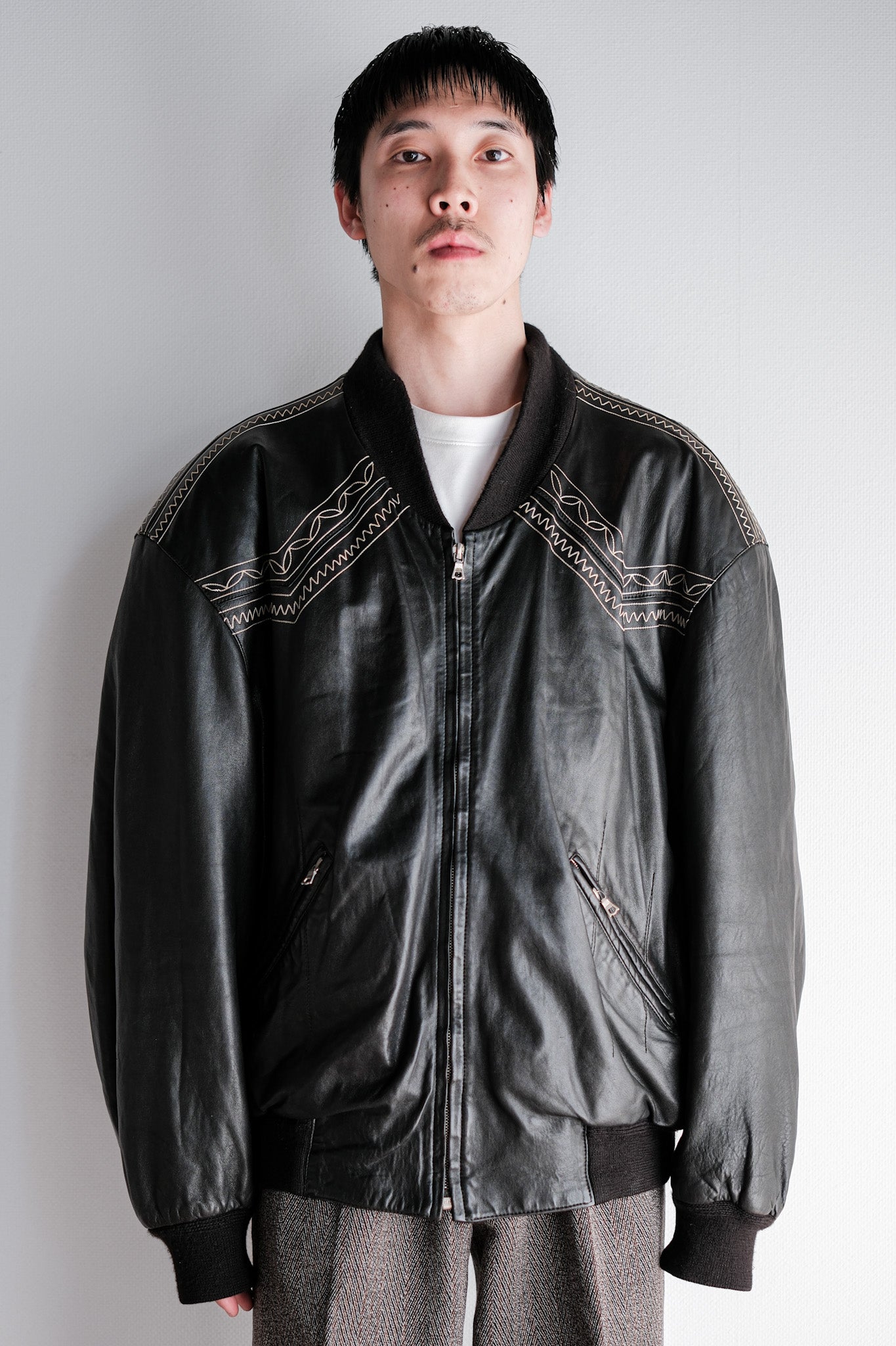 [~ 80's] Old Seraphin Lamb Leather Blouson Taille.56