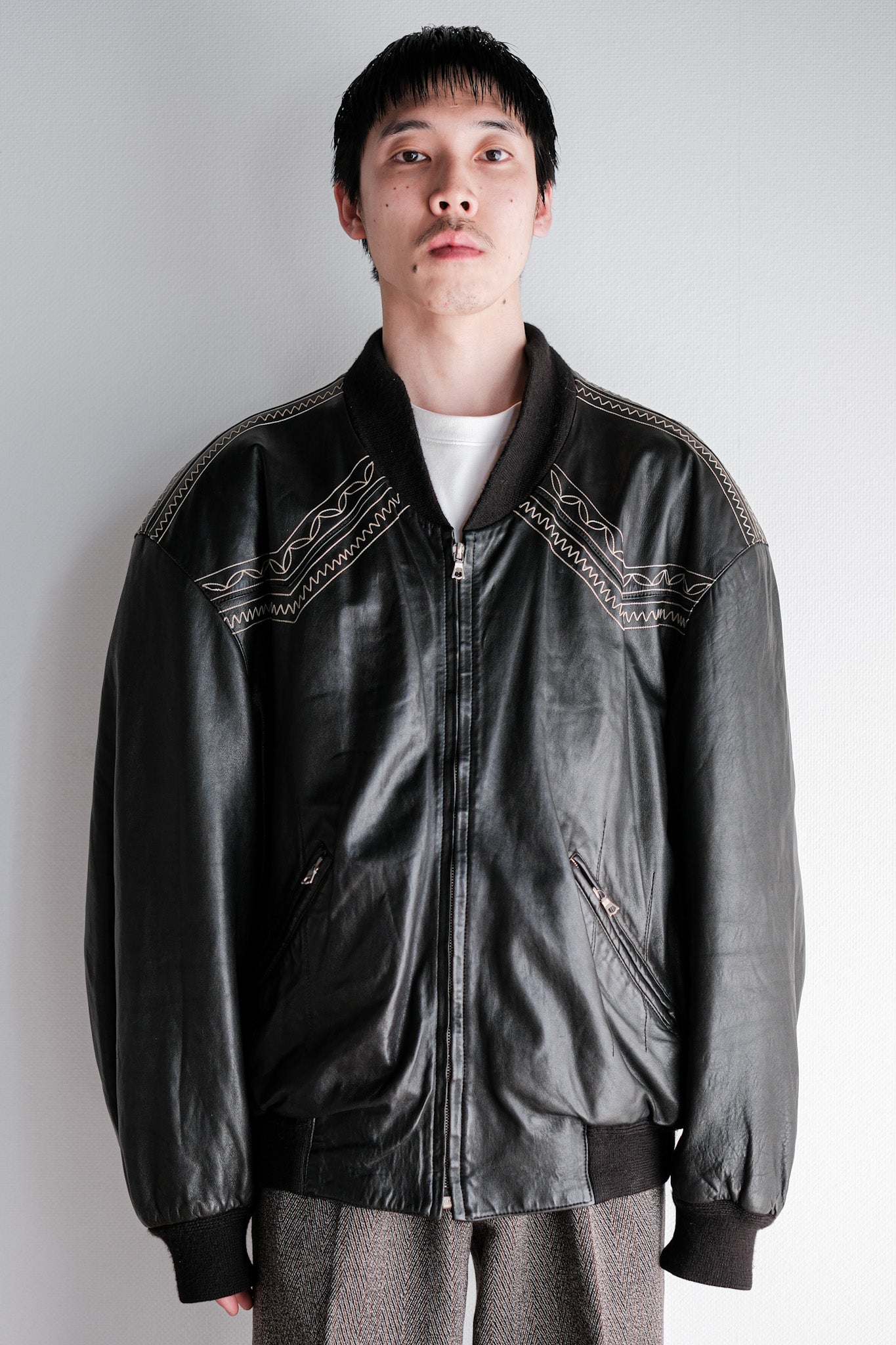 【~80's】Old SERAPHIN Lamb Leather Blouson Size.56