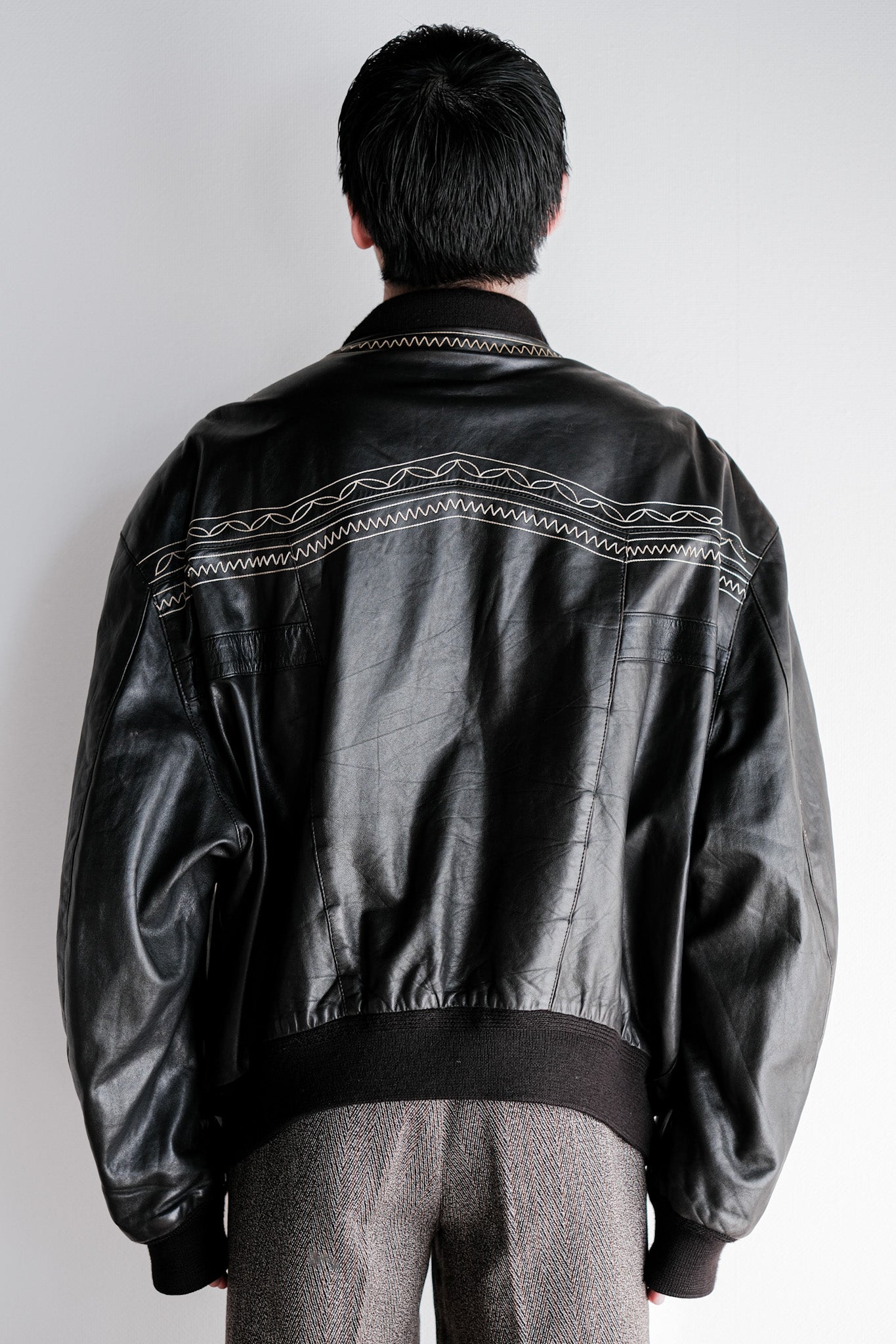 [~ 80's] Old Seraphin Lamb Leather Blouson Taille.56