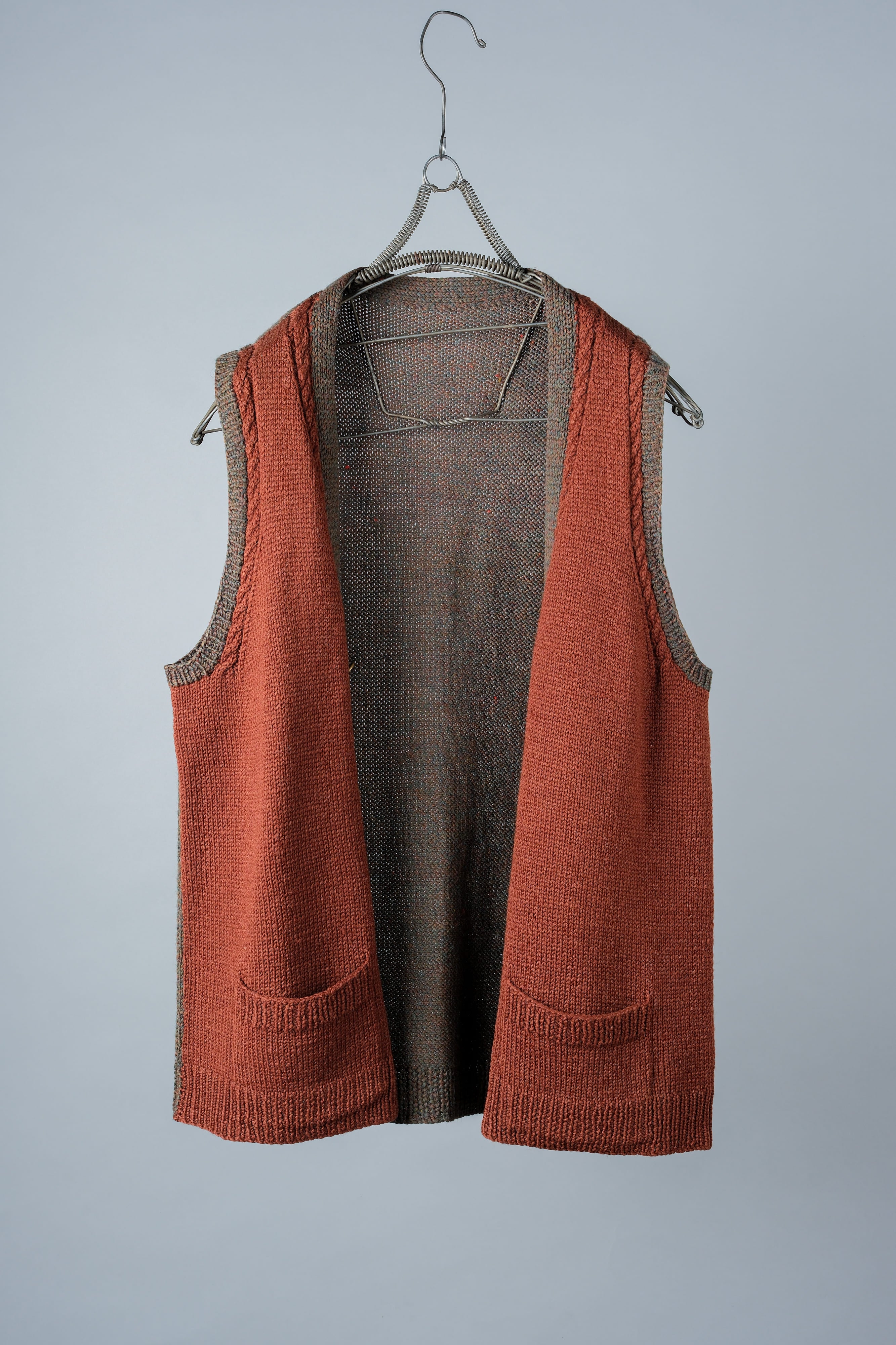 [~ 80's] British Vintage Mixed Wool Vest "Handmade"