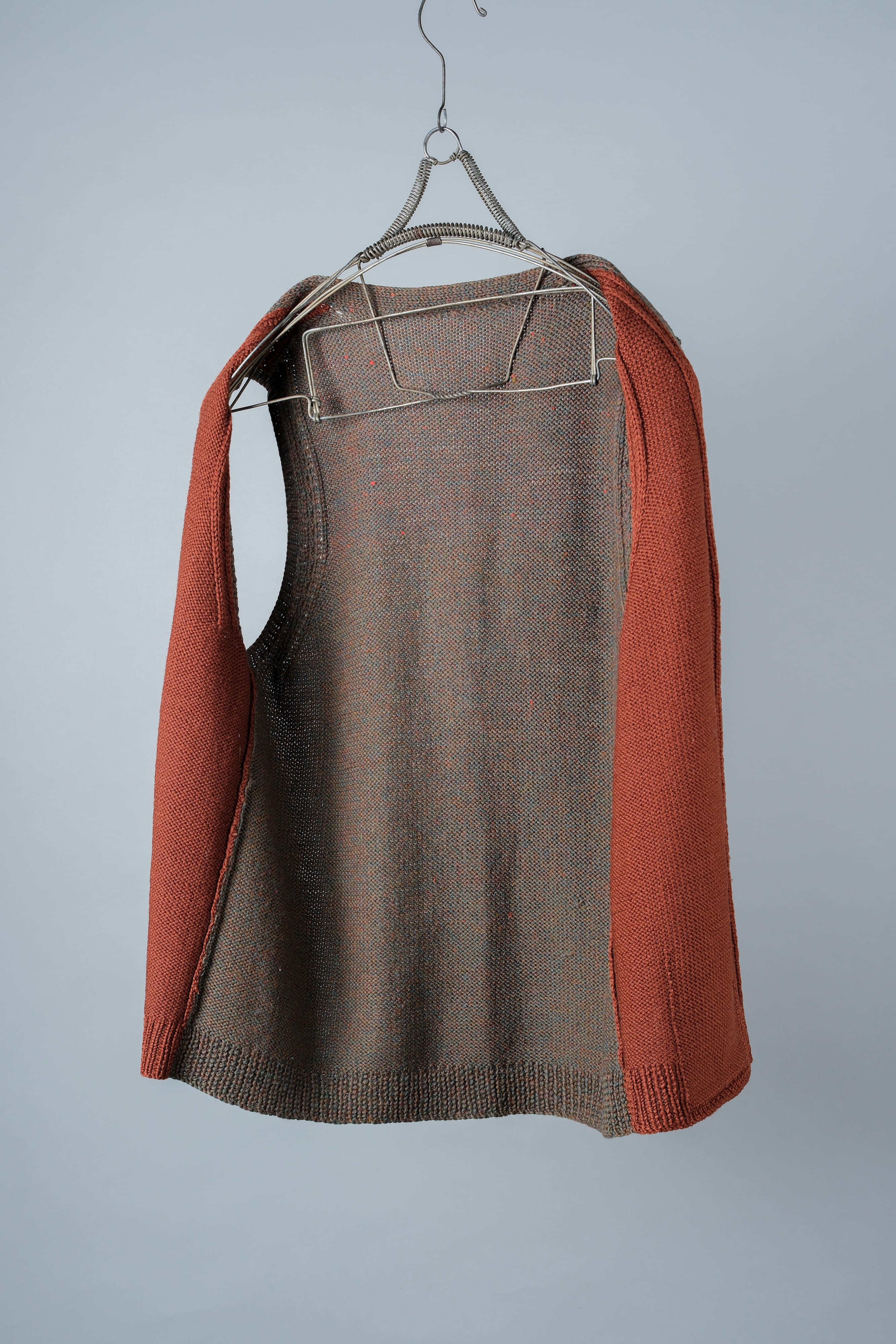 [~ 80's] British Vintage Mixed Wool Vest "Handmade"