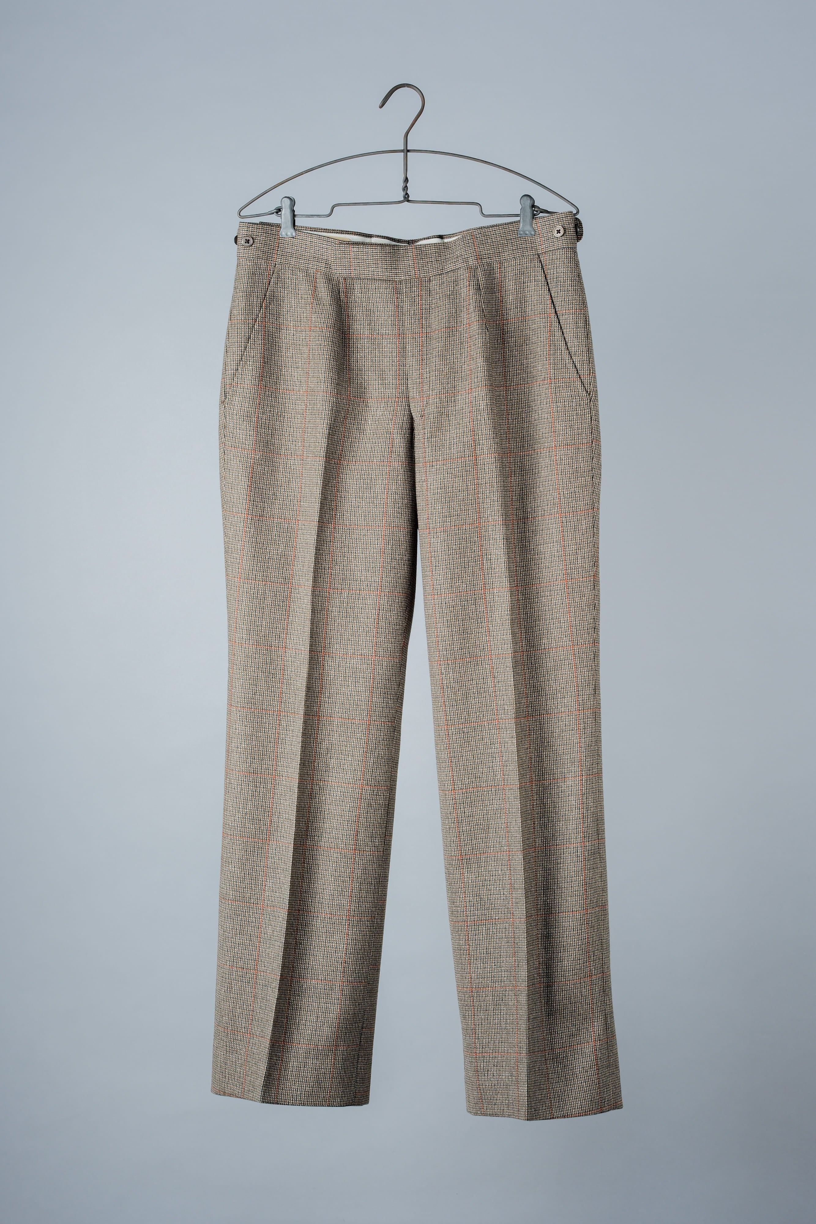 【~70's】British Vintage Wool Plaid Trousers