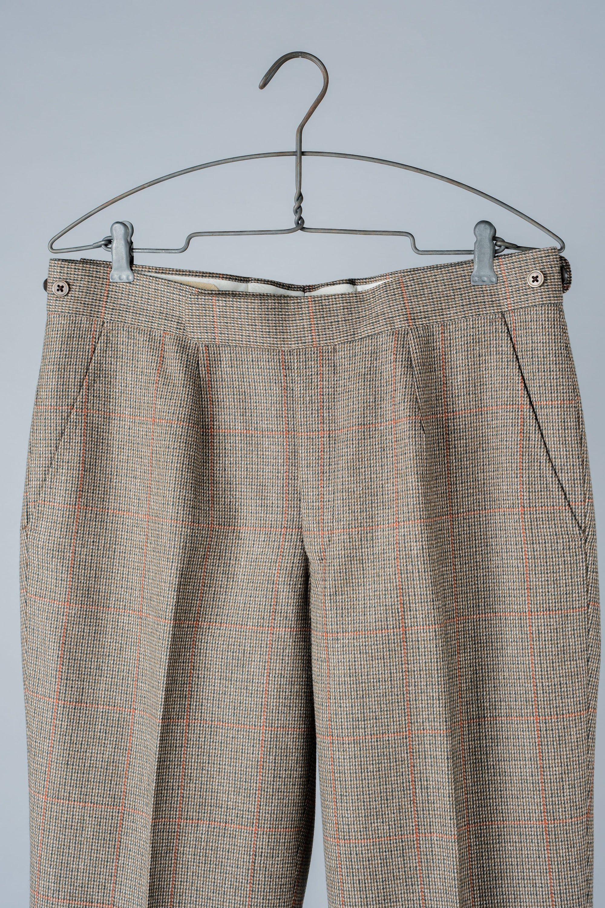 ［~70's］British Vintage Wool Plaid Trousers