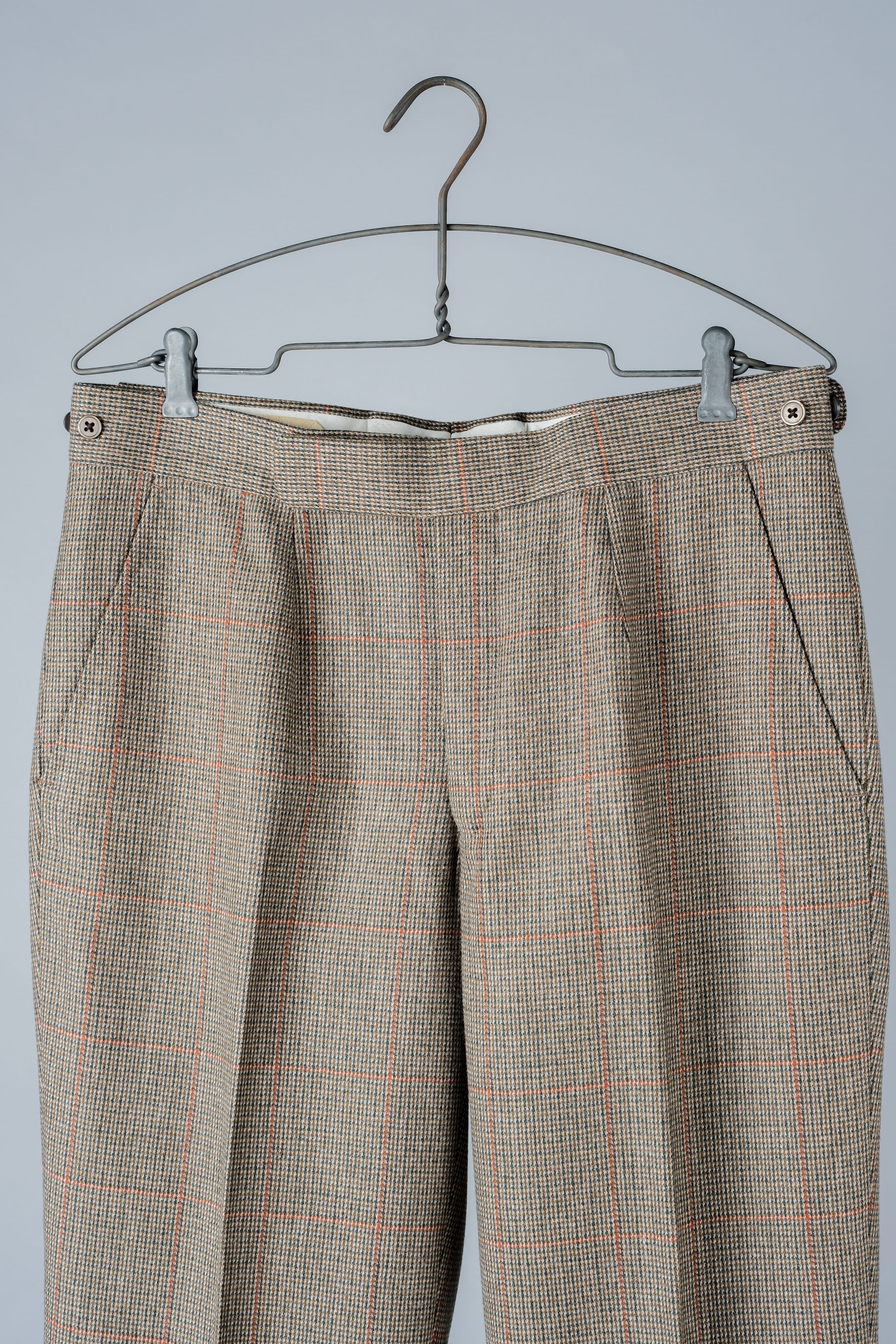 [~ 70's] British Vintage Wool Plaid Trousers