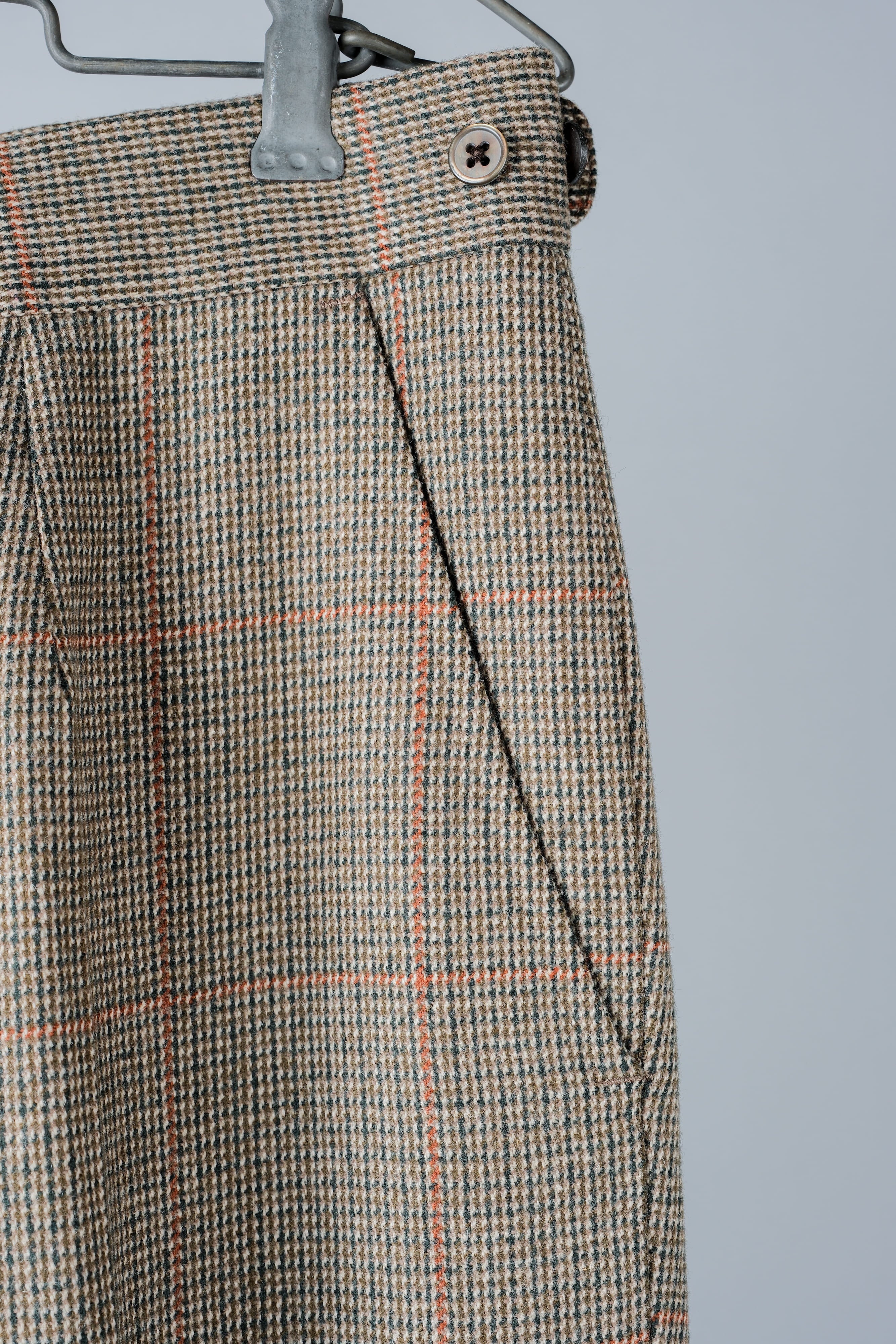 [~ 70's] British Vintage Wool Plaid Trousers