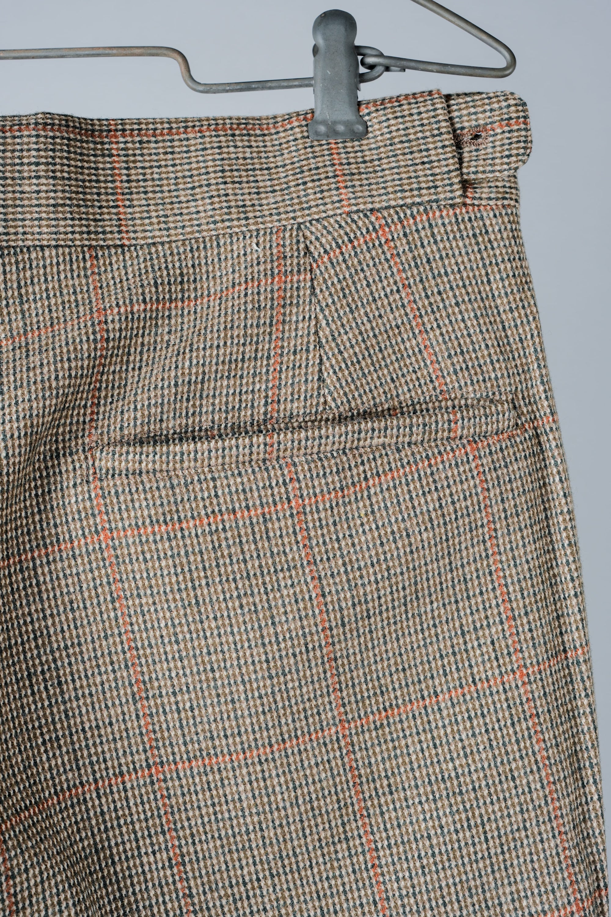 ［~70's］British Vintage Wool Plaid Trousers